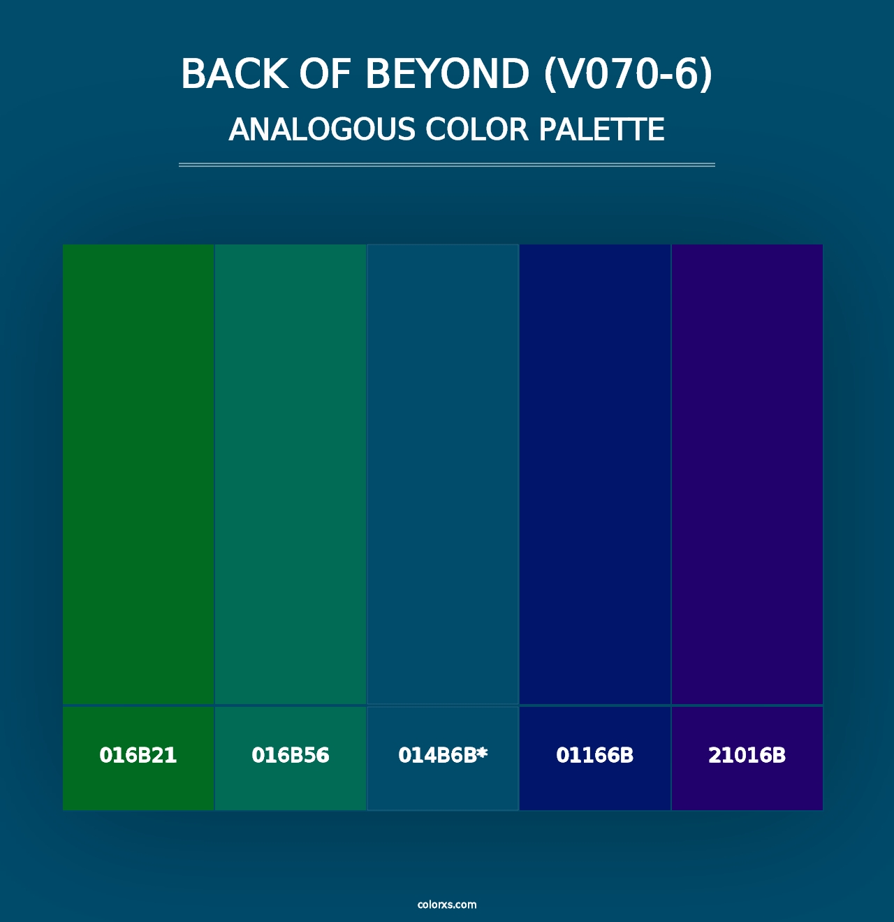 Back of Beyond (V070-6) - Analogous Color Palette