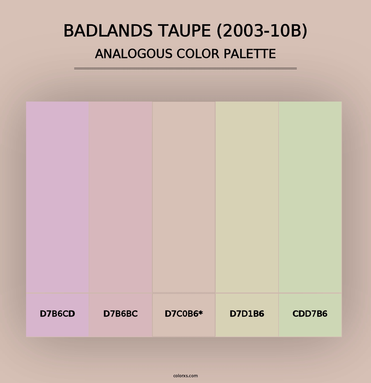 Badlands Taupe (2003-10B) - Analogous Color Palette