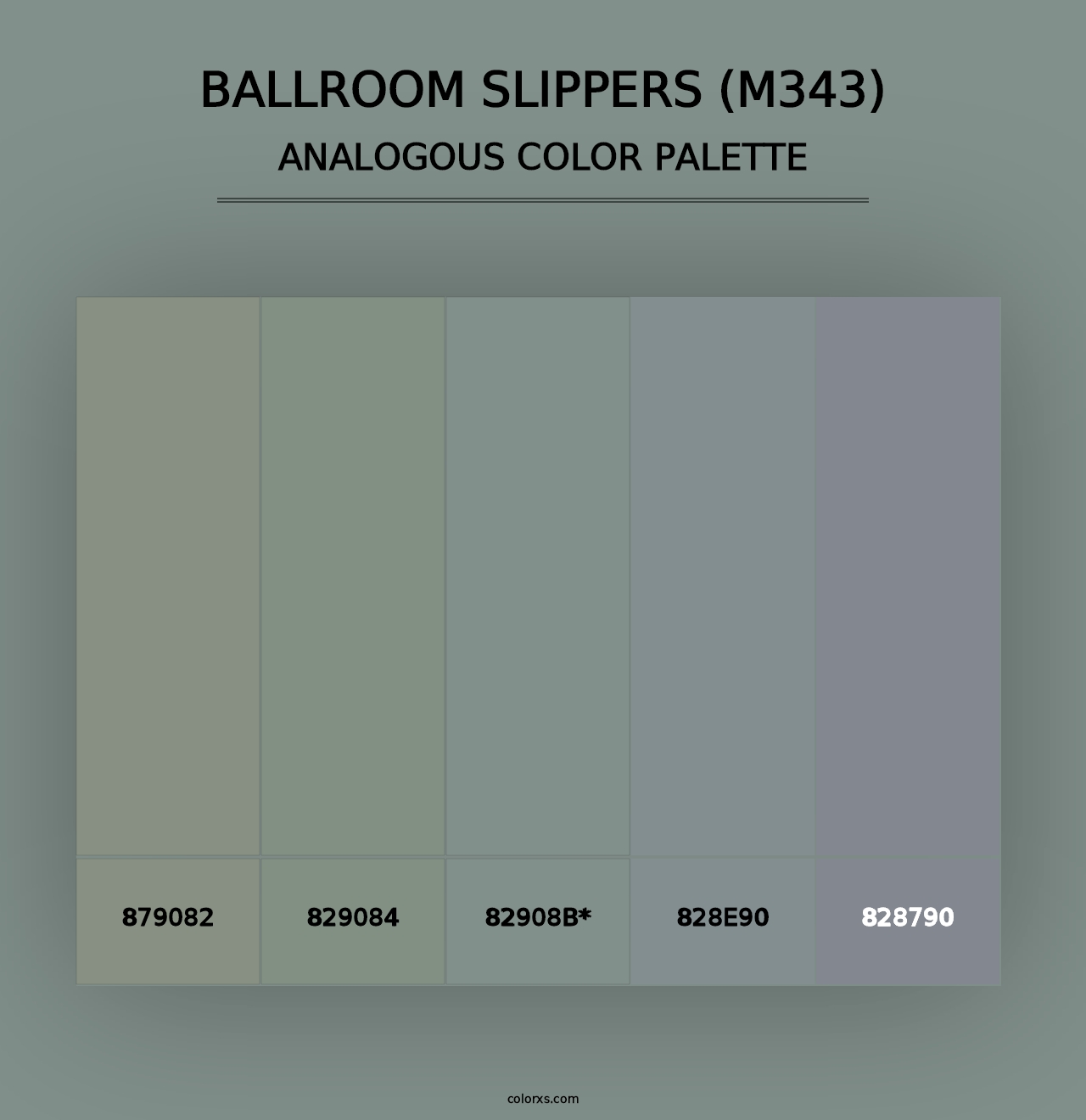 Ballroom Slippers (M343) - Analogous Color Palette