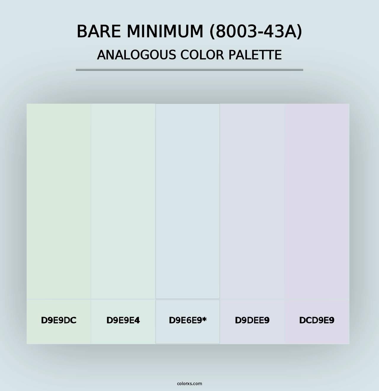 Bare Minimum (8003-43A) - Analogous Color Palette