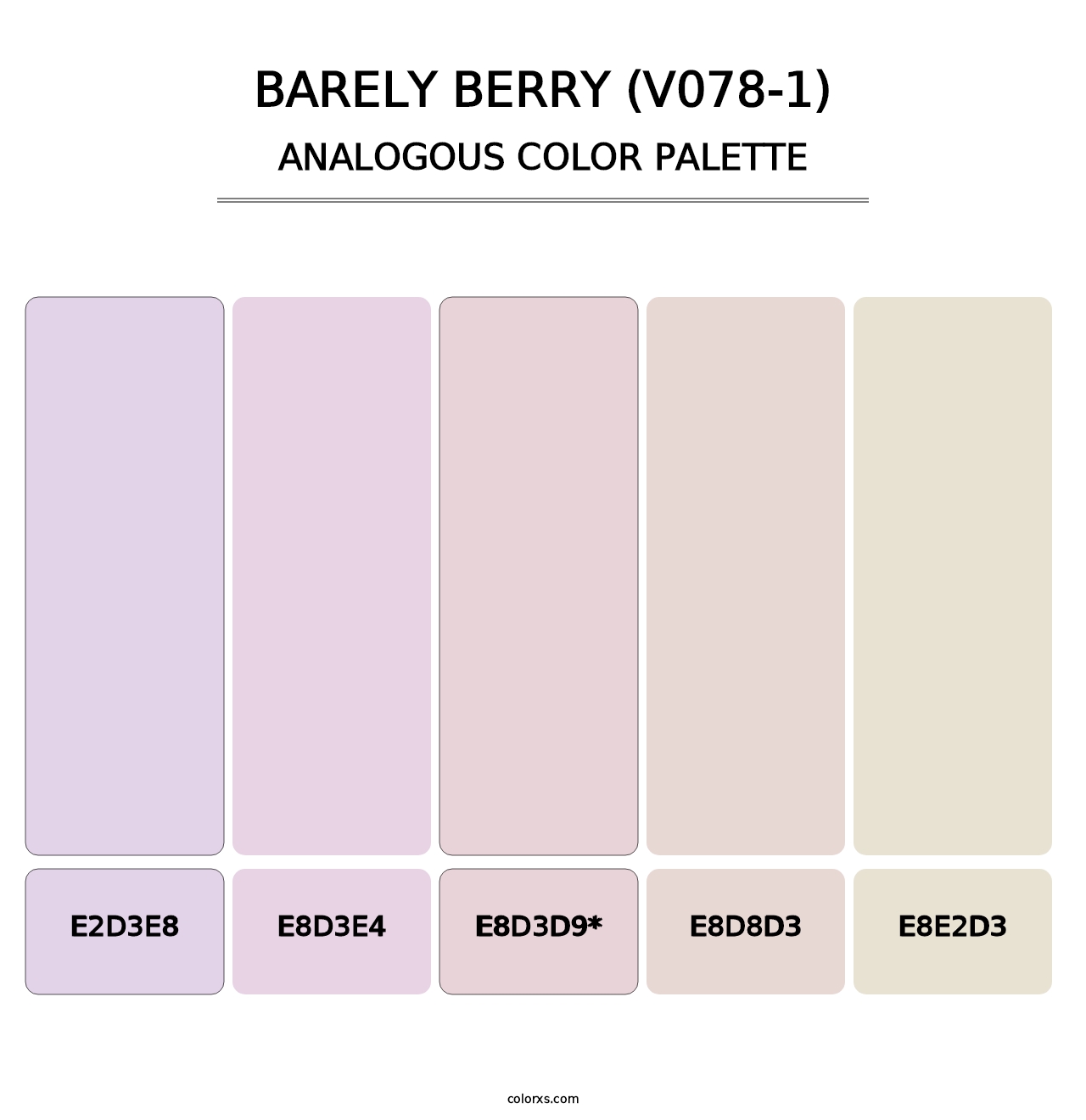 Barely Berry (V078-1) - Analogous Color Palette