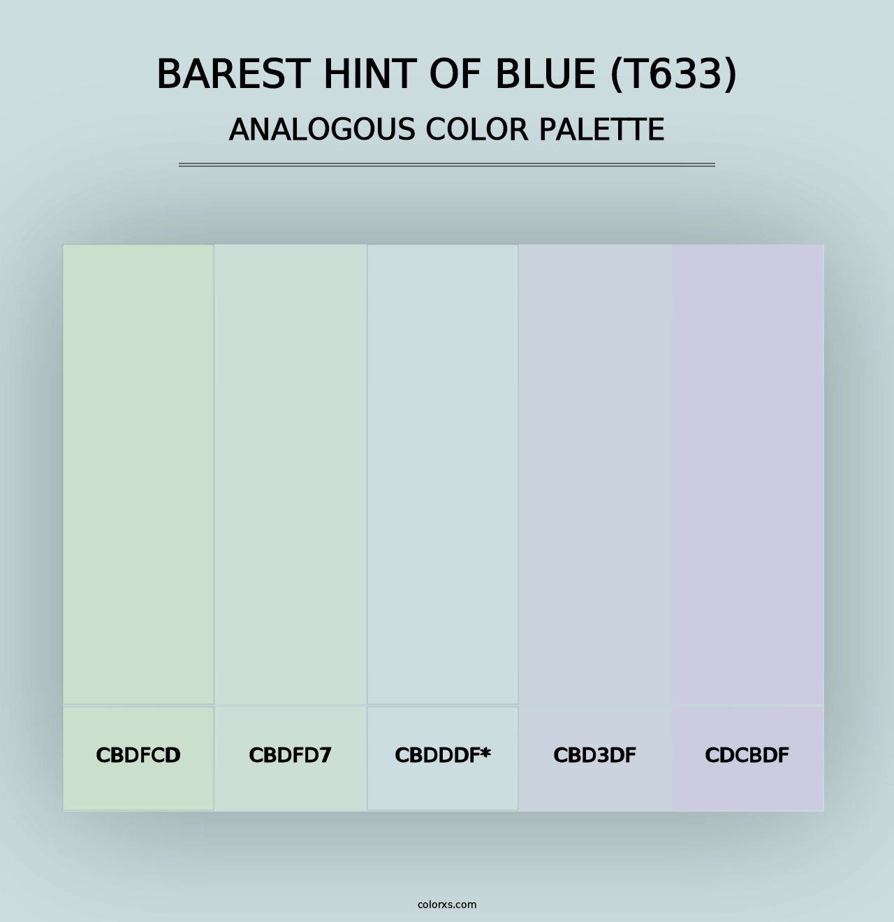 Barest Hint of Blue (T633) - Analogous Color Palette