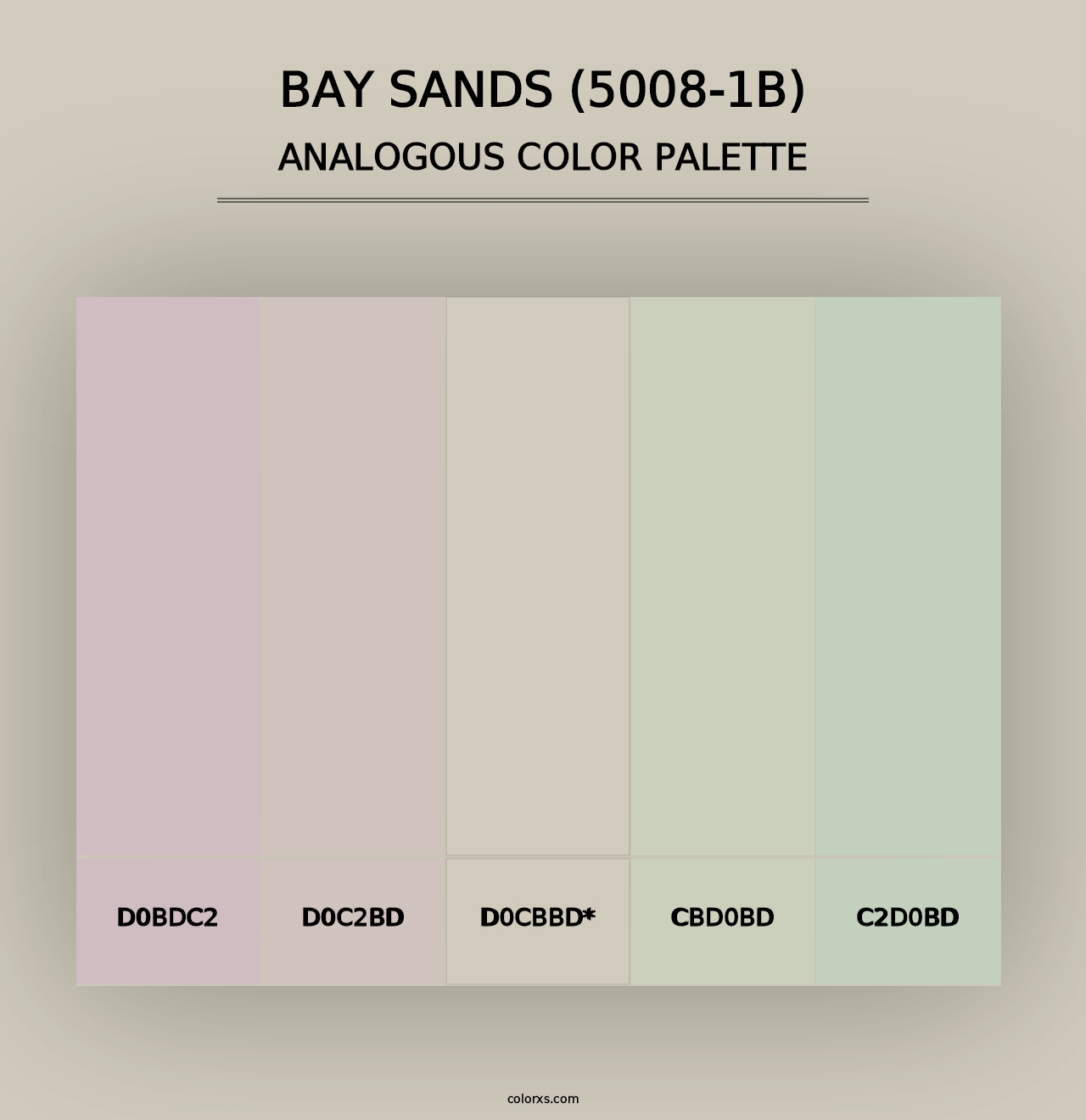 Bay Sands (5008-1B) - Analogous Color Palette