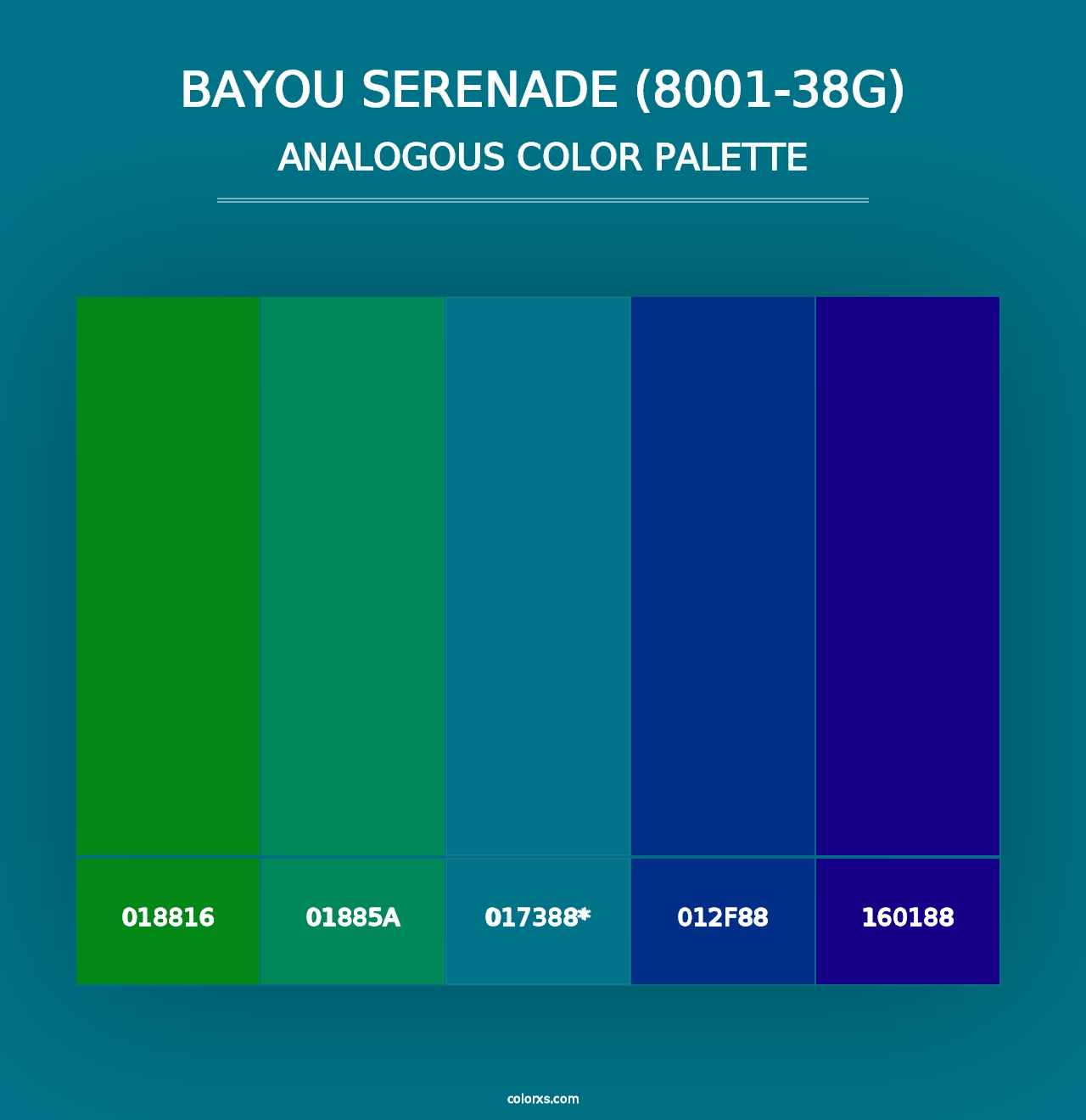 Bayou Serenade (8001-38G) - Analogous Color Palette