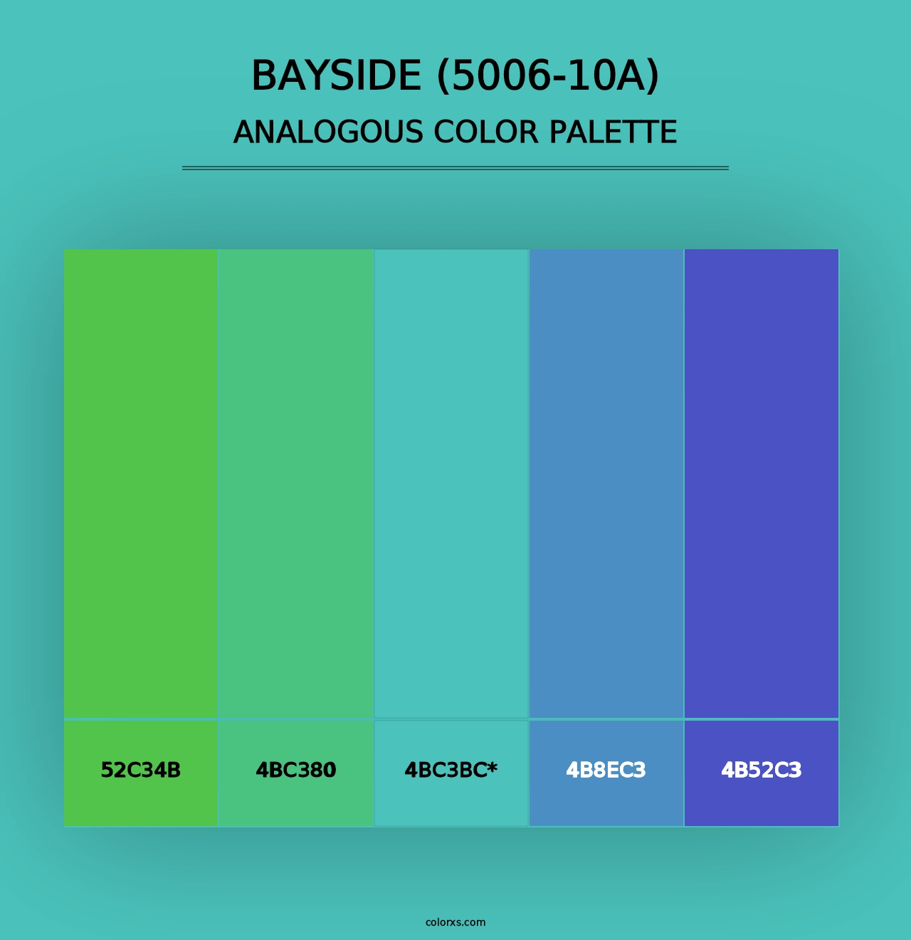 Bayside (5006-10A) - Analogous Color Palette