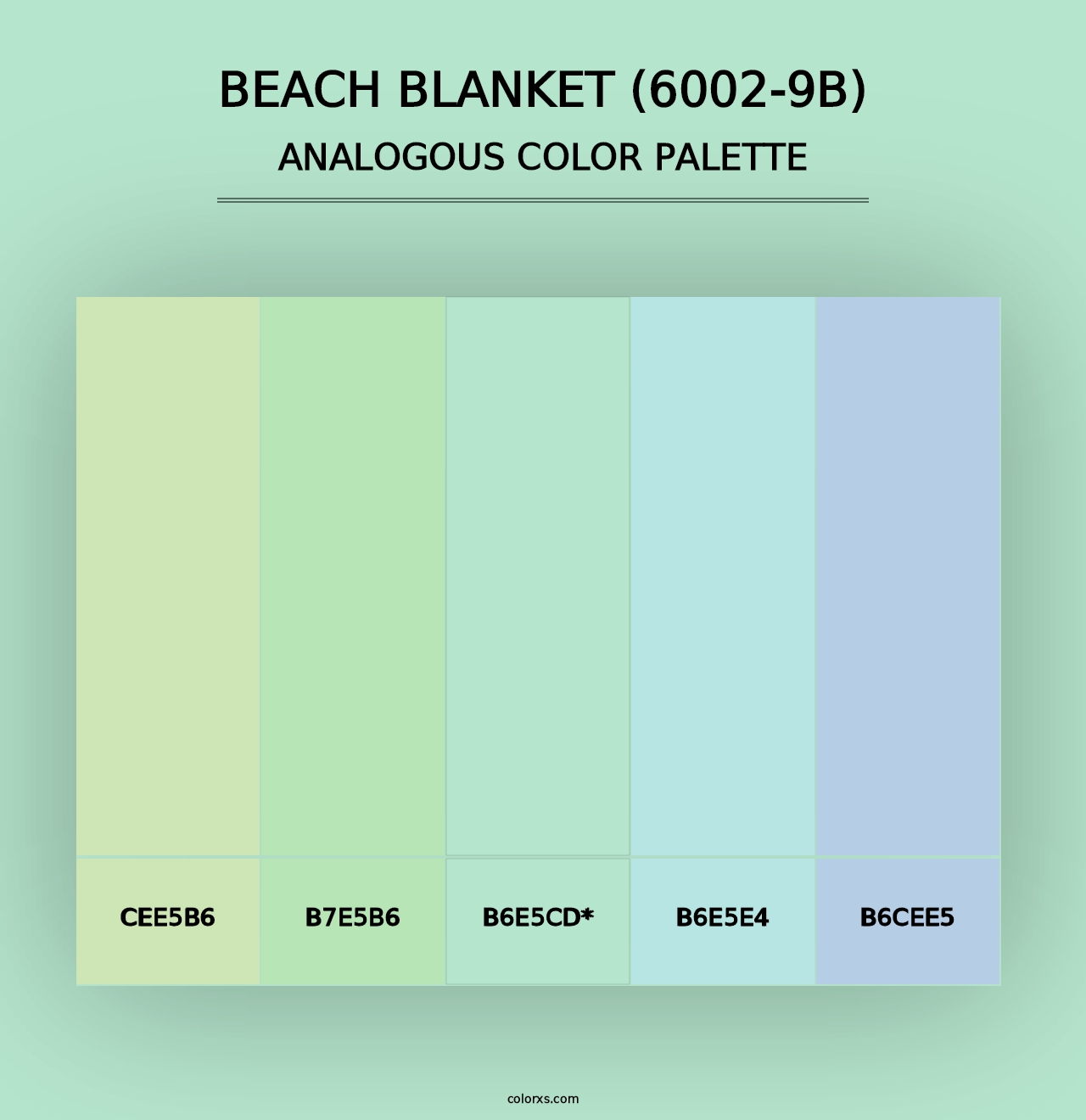 Beach Blanket (6002-9B) - Analogous Color Palette