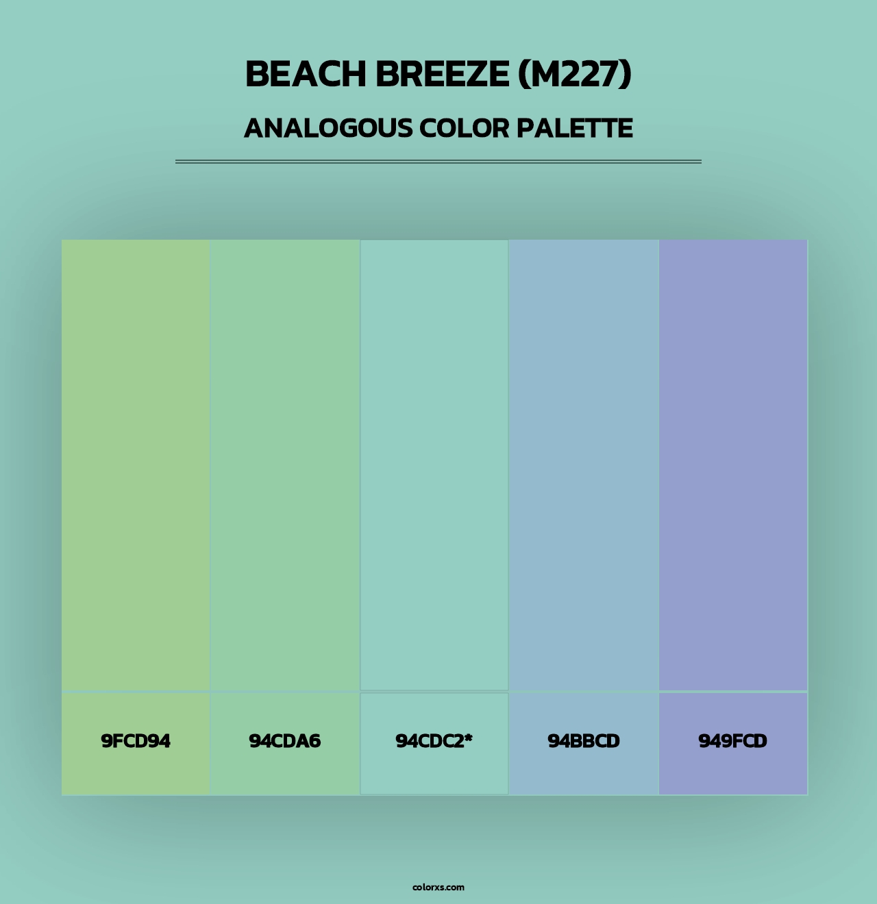 Beach Breeze (M227) - Analogous Color Palette