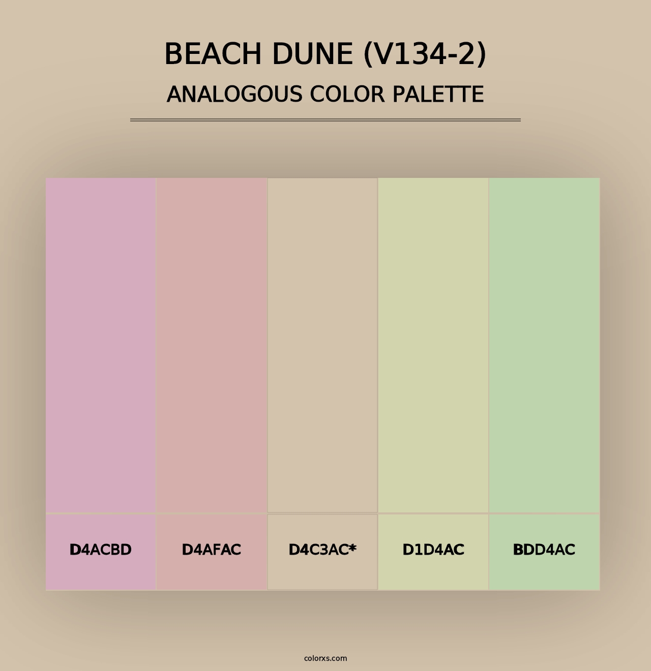 Beach Dune (V134-2) - Analogous Color Palette