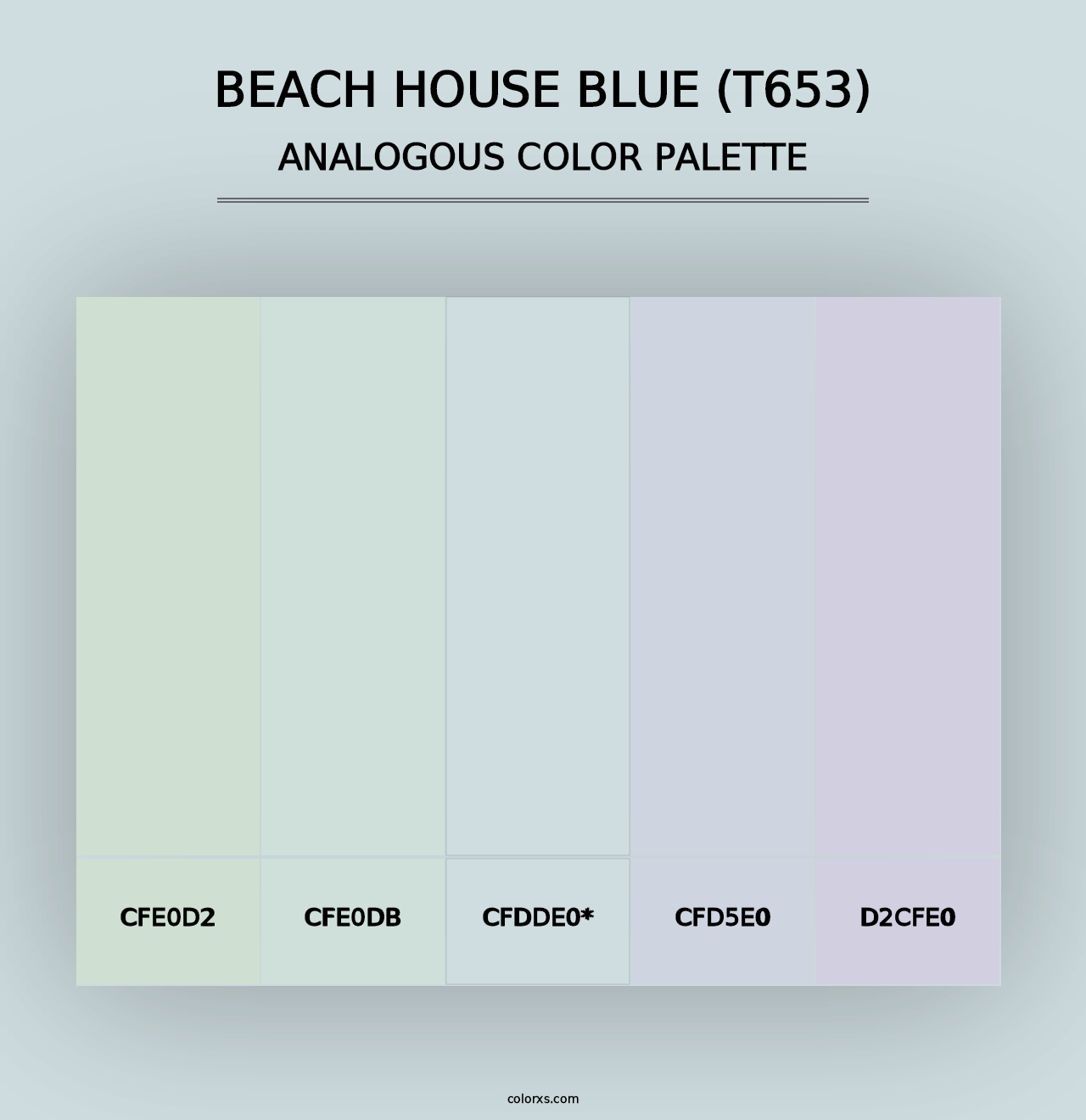 Beach House Blue (T653) - Analogous Color Palette