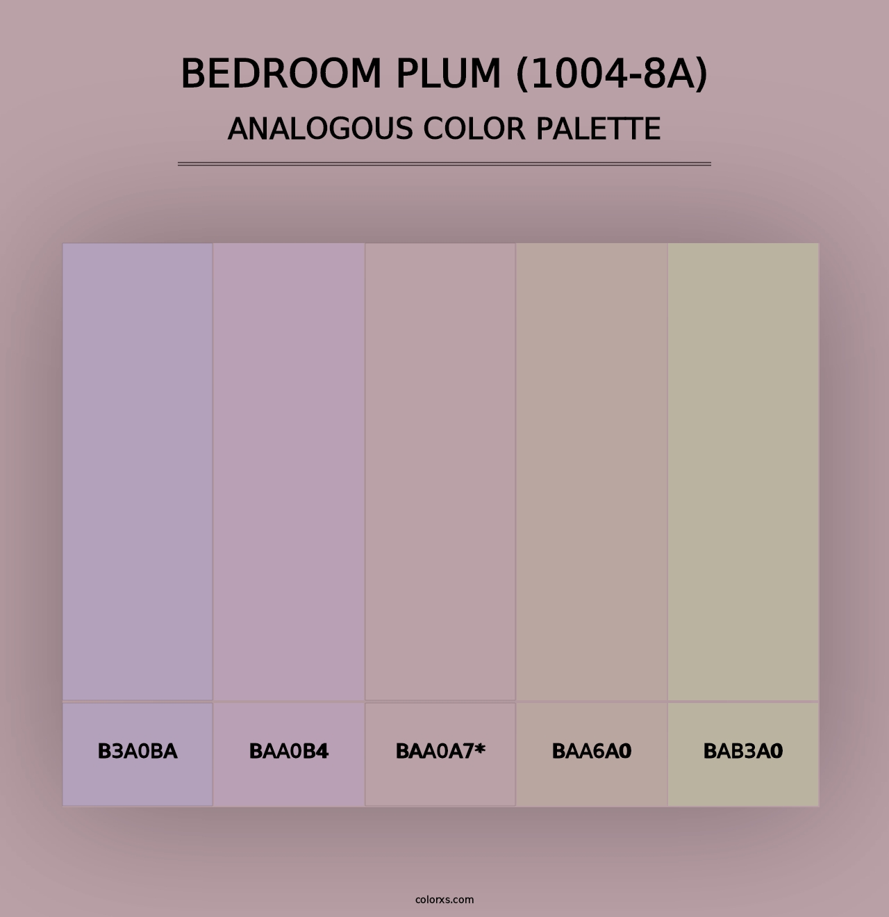 Bedroom Plum (1004-8A) - Analogous Color Palette