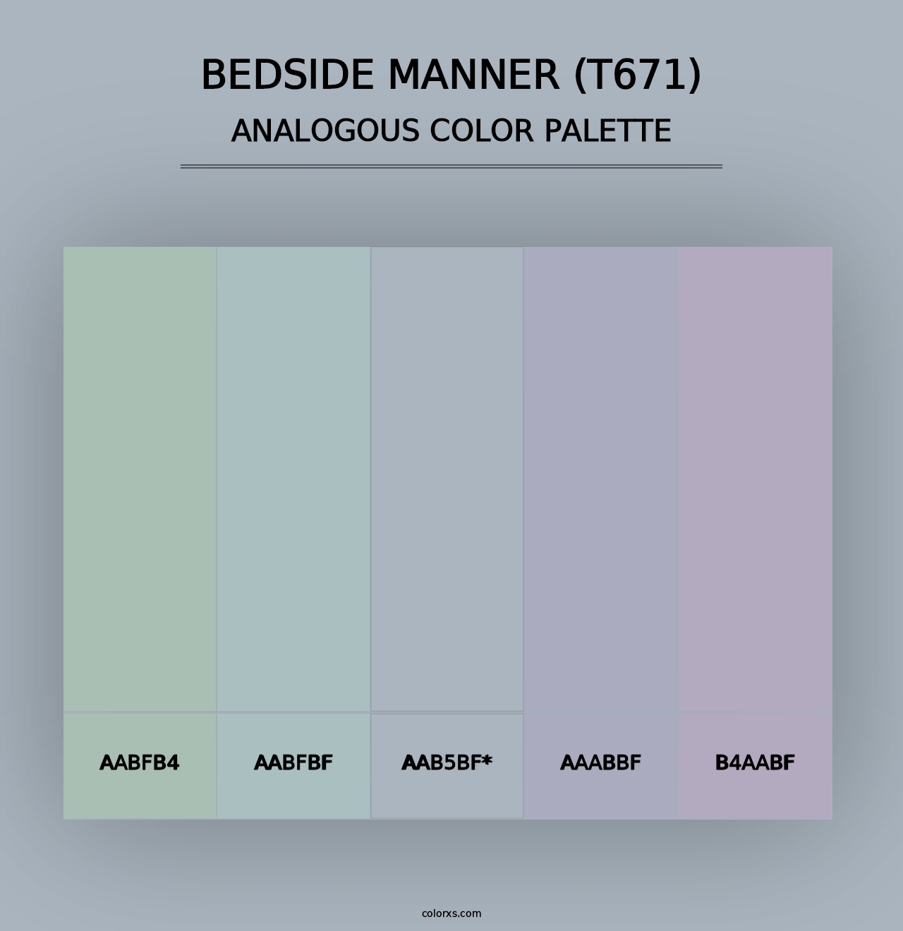 Bedside Manner (T671) - Analogous Color Palette