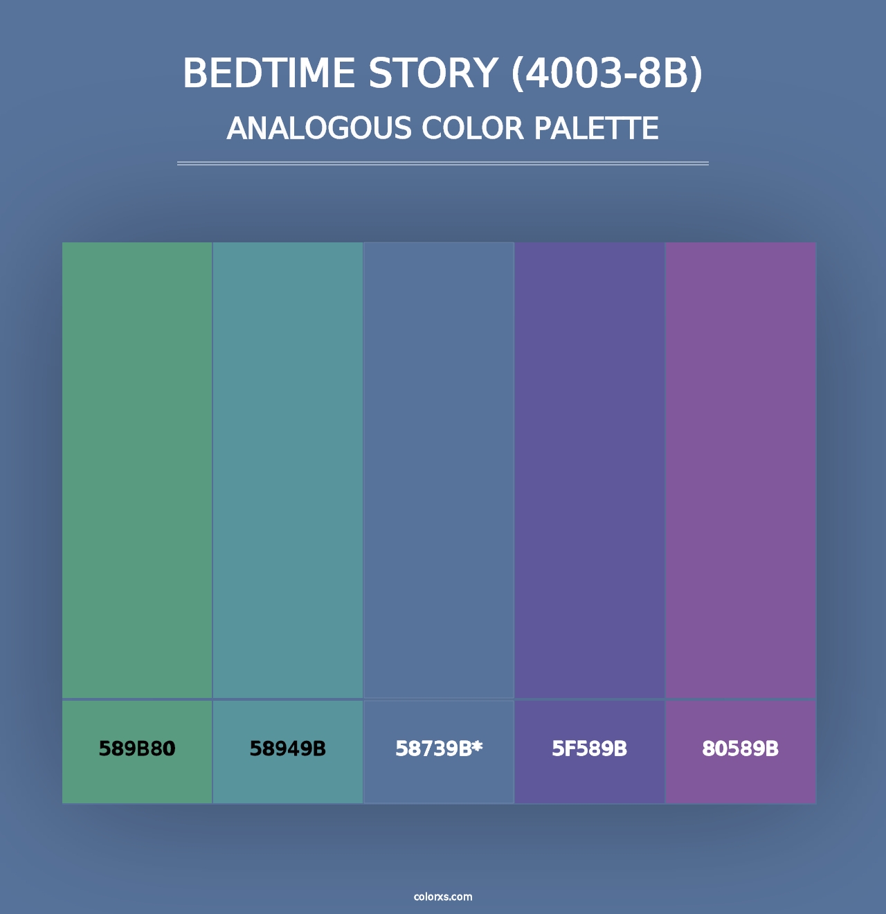 Bedtime Story (4003-8B) - Analogous Color Palette