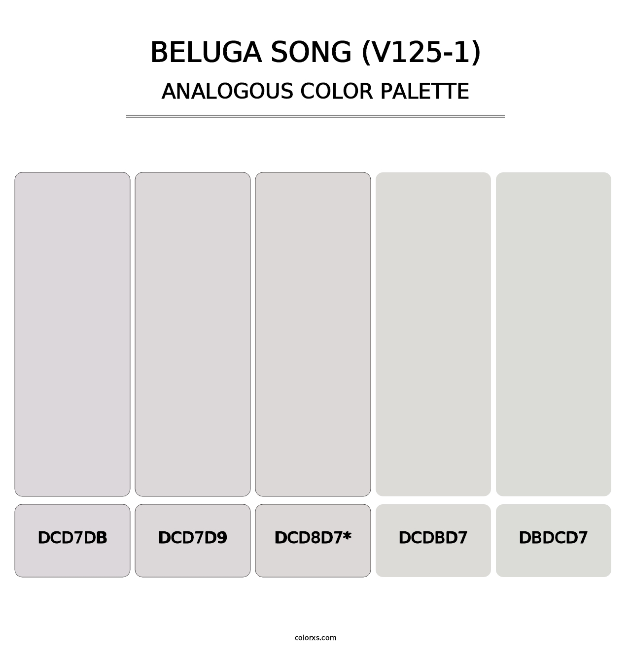 Beluga Song (V125-1) - Analogous Color Palette