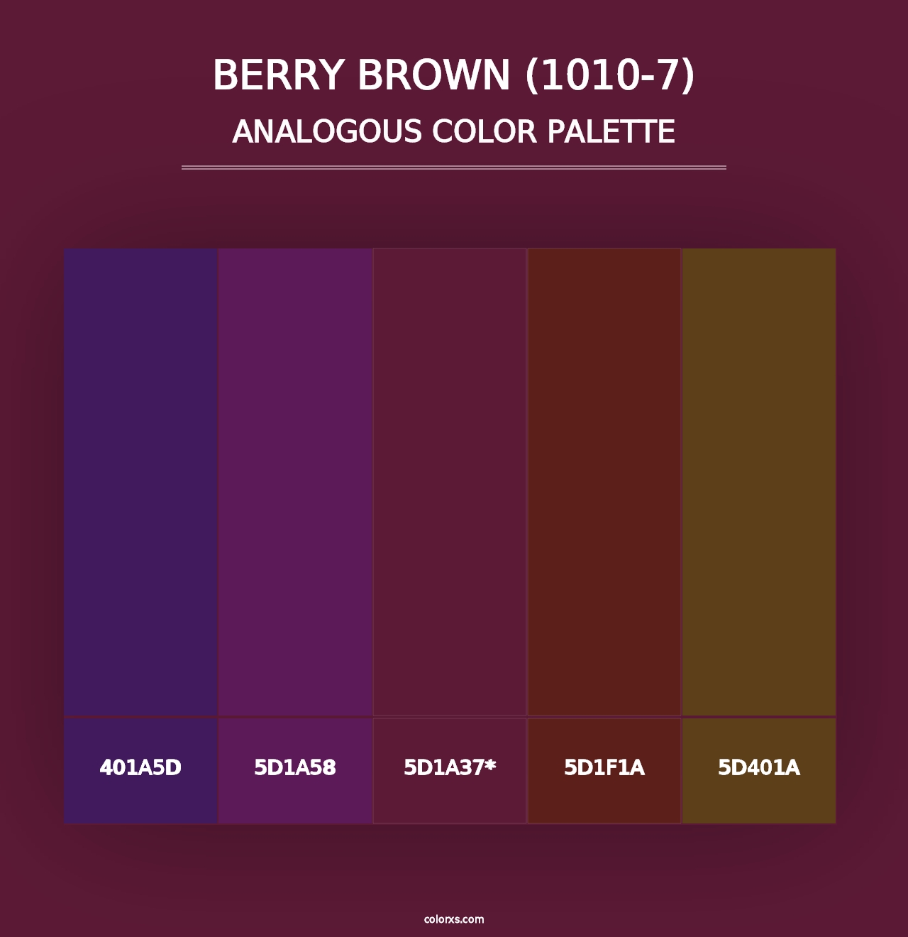 Berry Brown (1010-7) - Analogous Color Palette