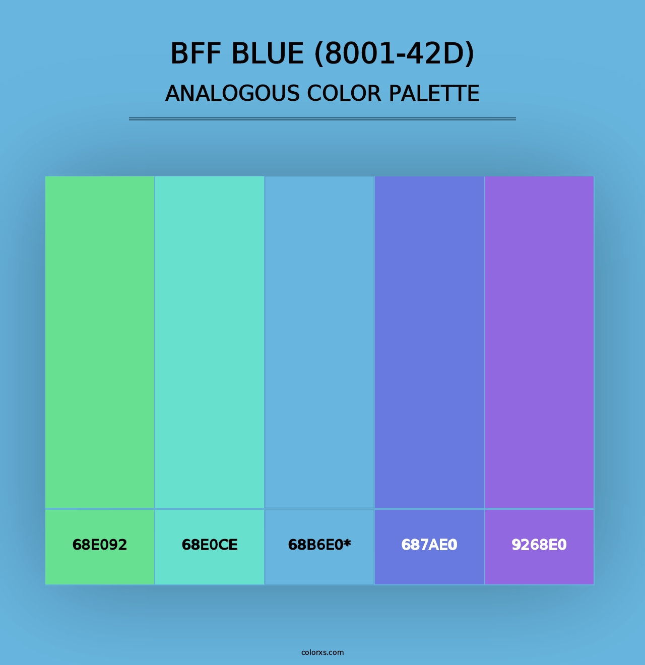 BFF Blue (8001-42D) - Analogous Color Palette