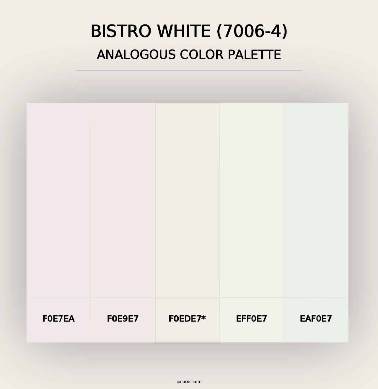 Bistro White (7006-4) - Analogous Color Palette