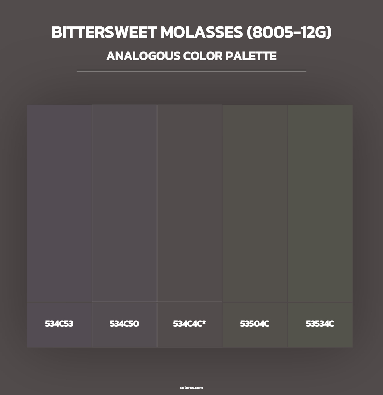 Bittersweet Molasses (8005-12G) - Analogous Color Palette