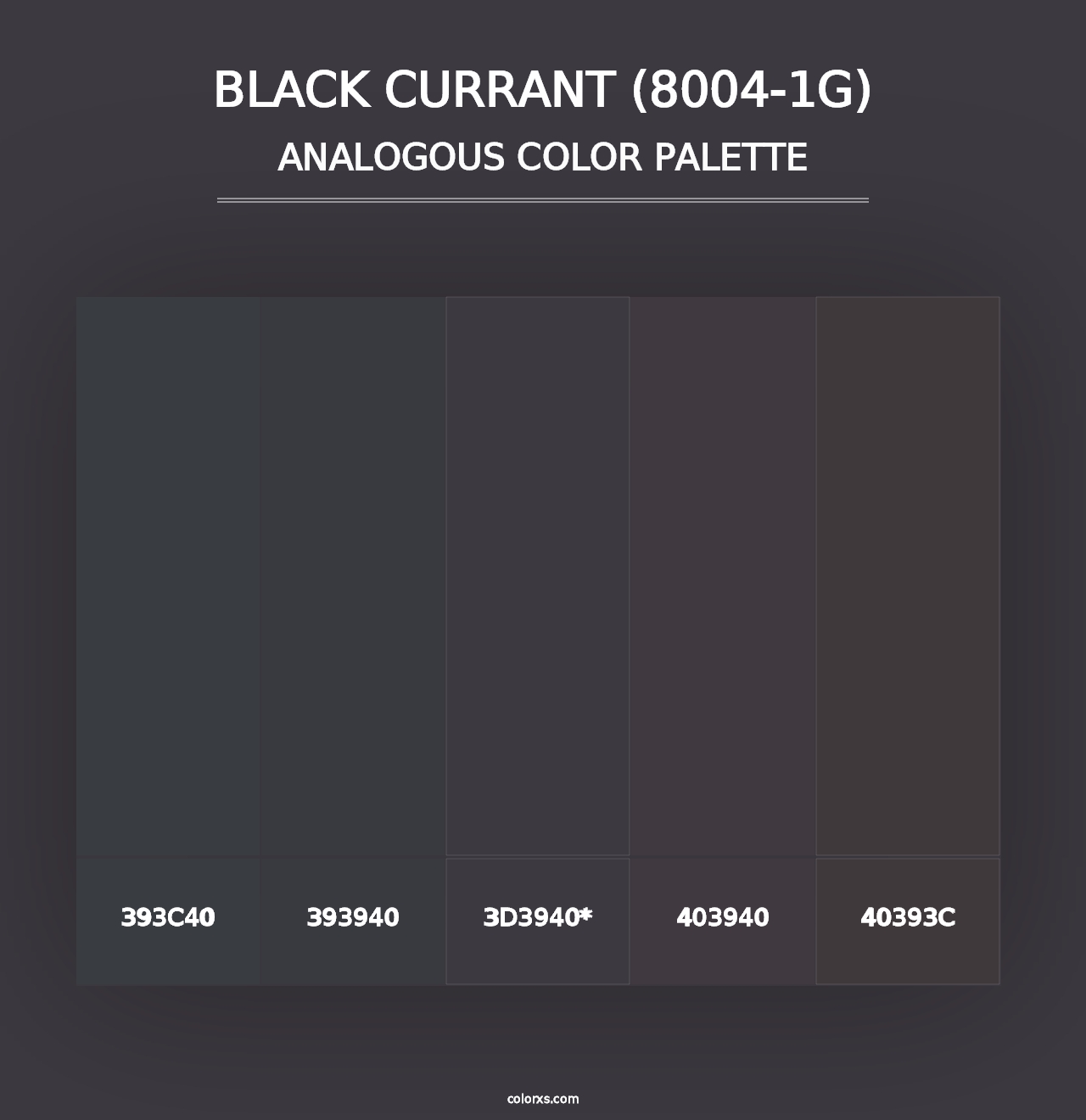 Black Currant (8004-1G) - Analogous Color Palette