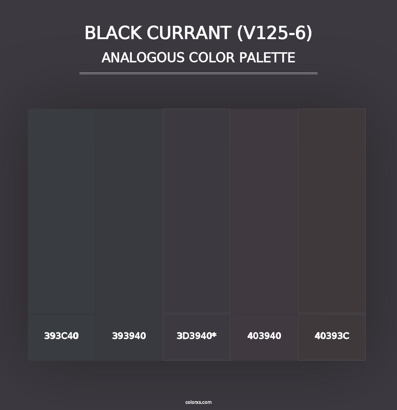 Black Currant (V125-6) - Analogous Color Palette