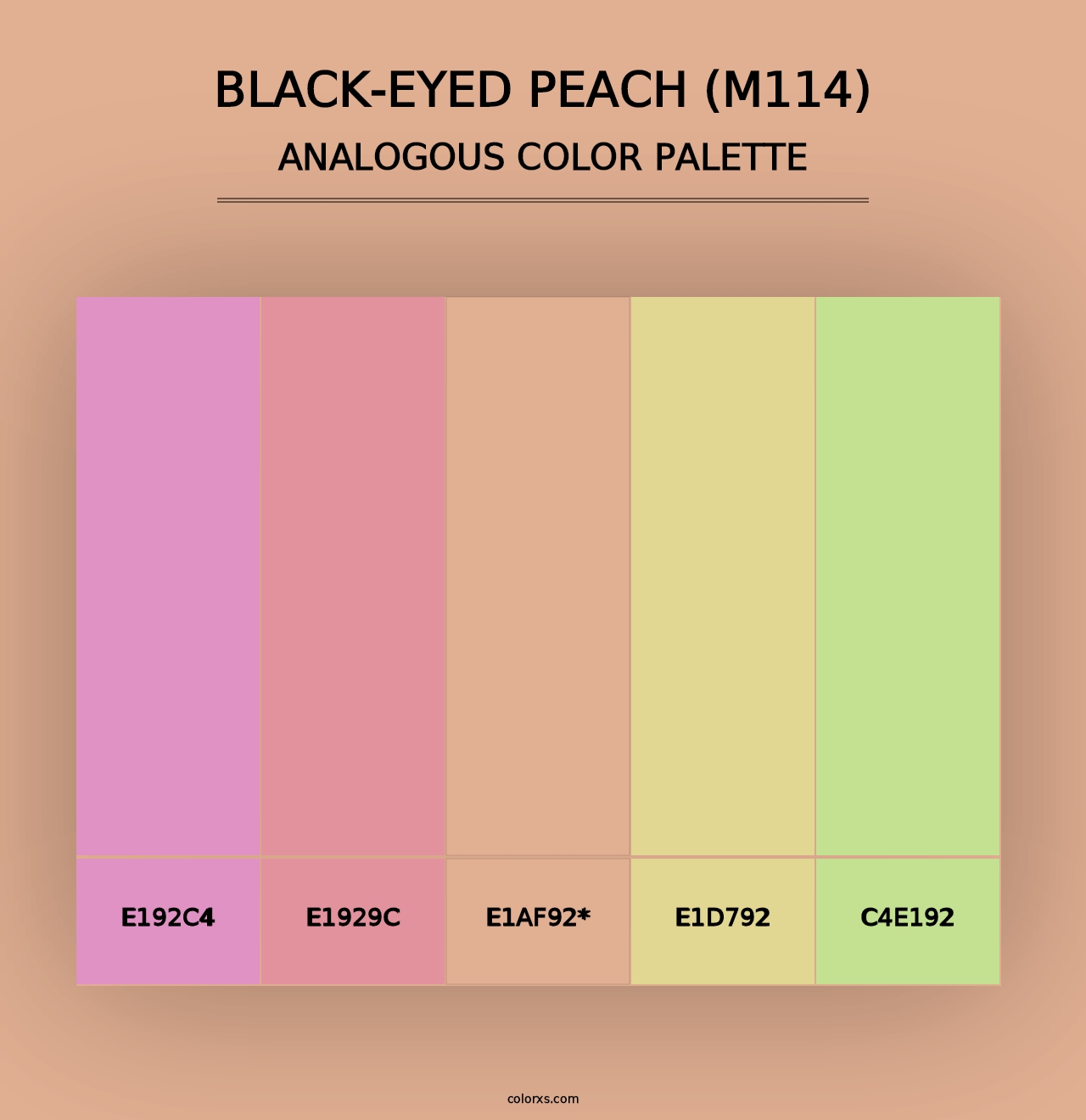 Black-Eyed Peach (M114) - Analogous Color Palette