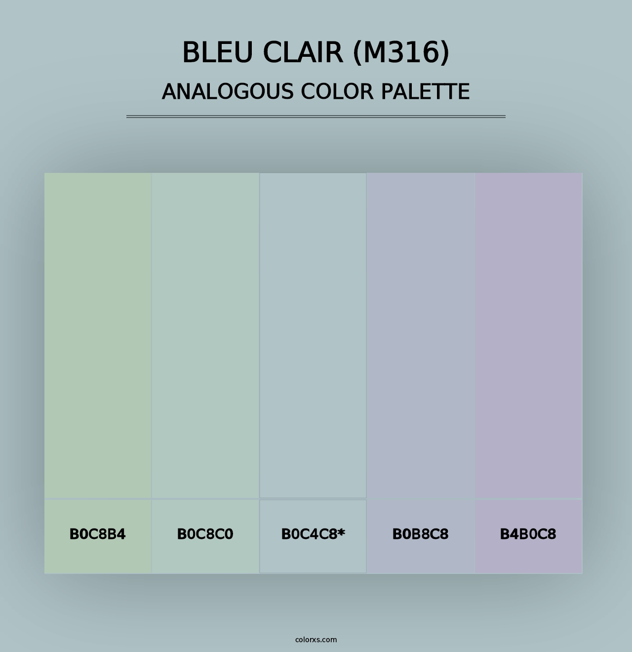 Bleu Clair (M316) - Analogous Color Palette