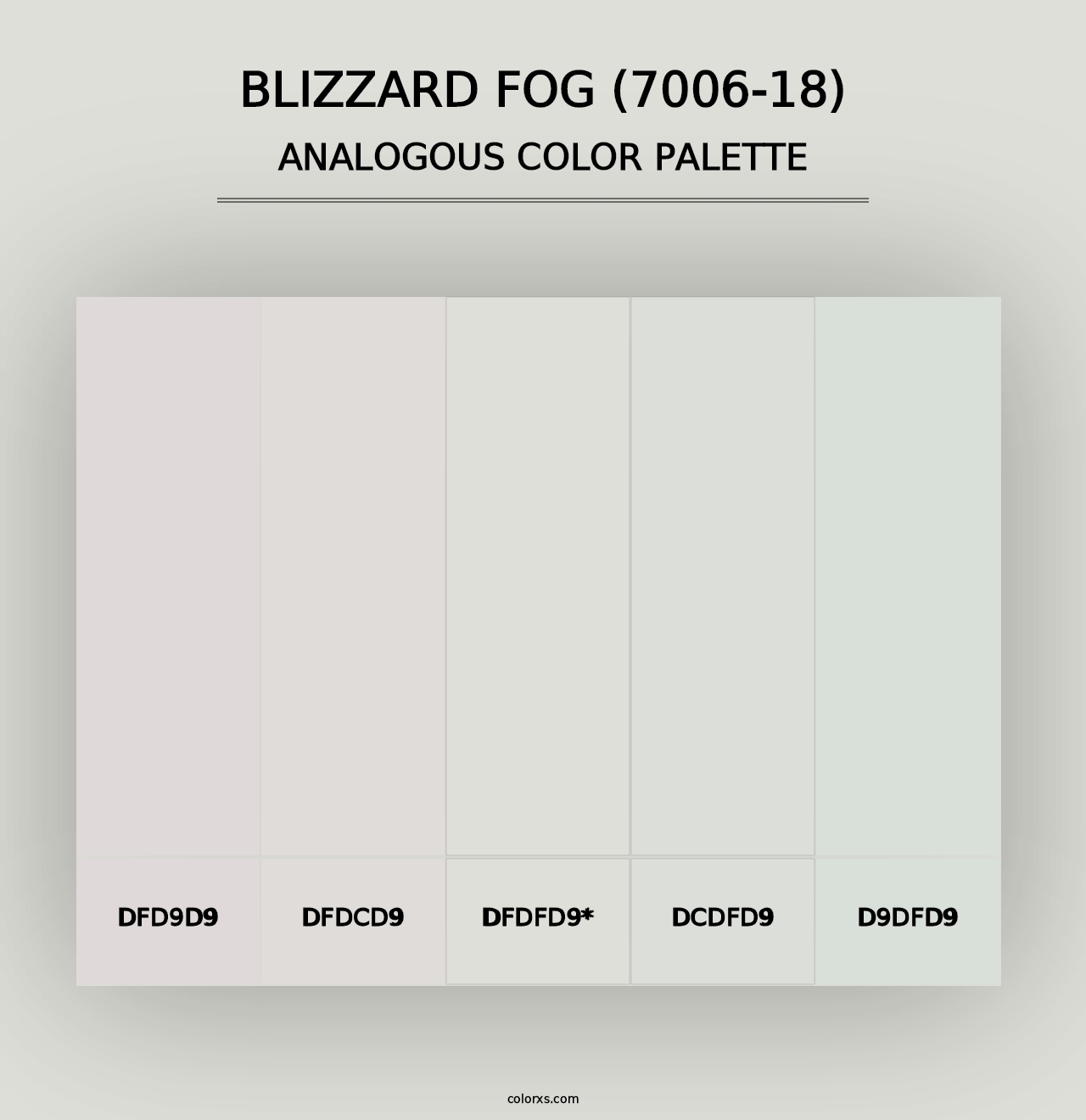 Blizzard Fog (7006-18) - Analogous Color Palette