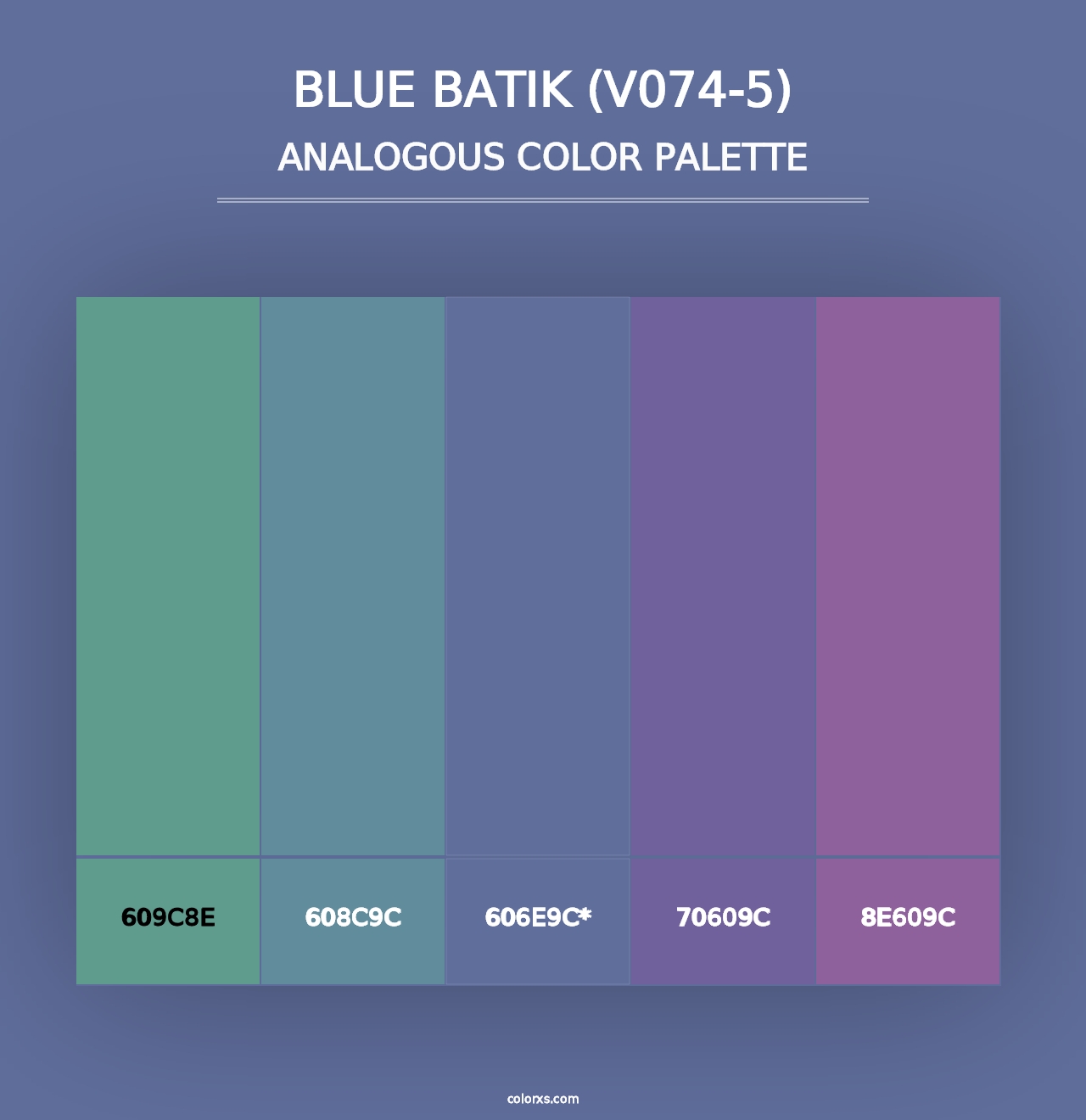 Blue Batik (V074-5) - Analogous Color Palette