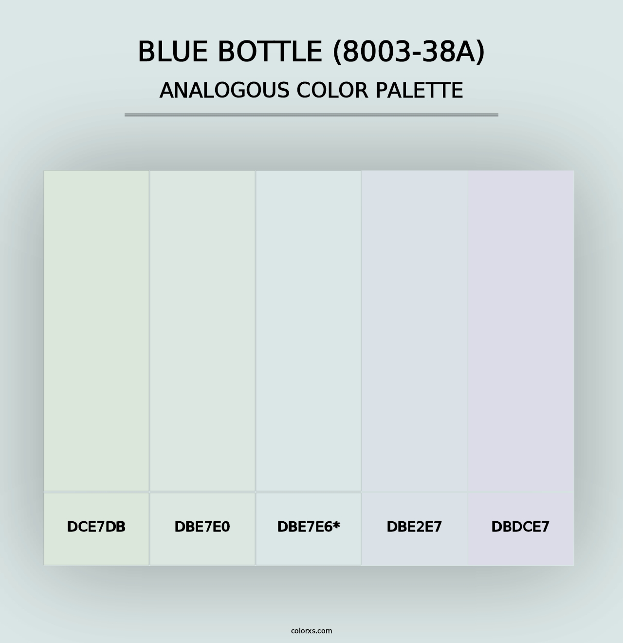 Blue Bottle (8003-38A) - Analogous Color Palette