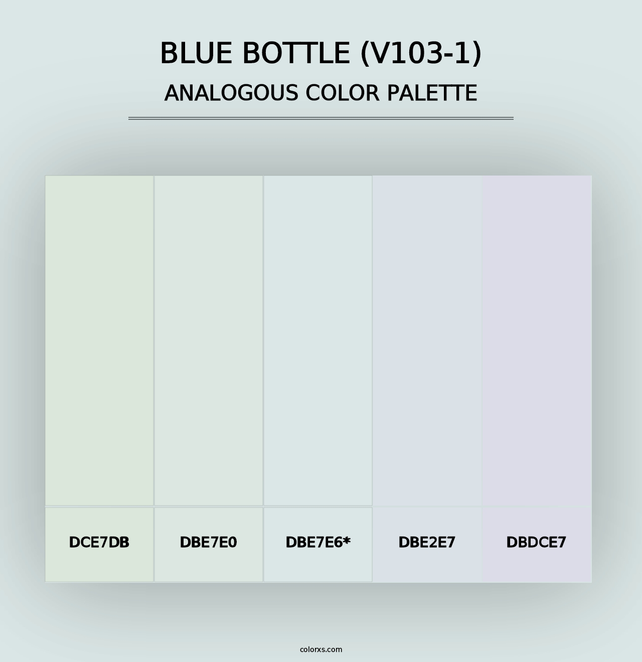 Blue Bottle (V103-1) - Analogous Color Palette