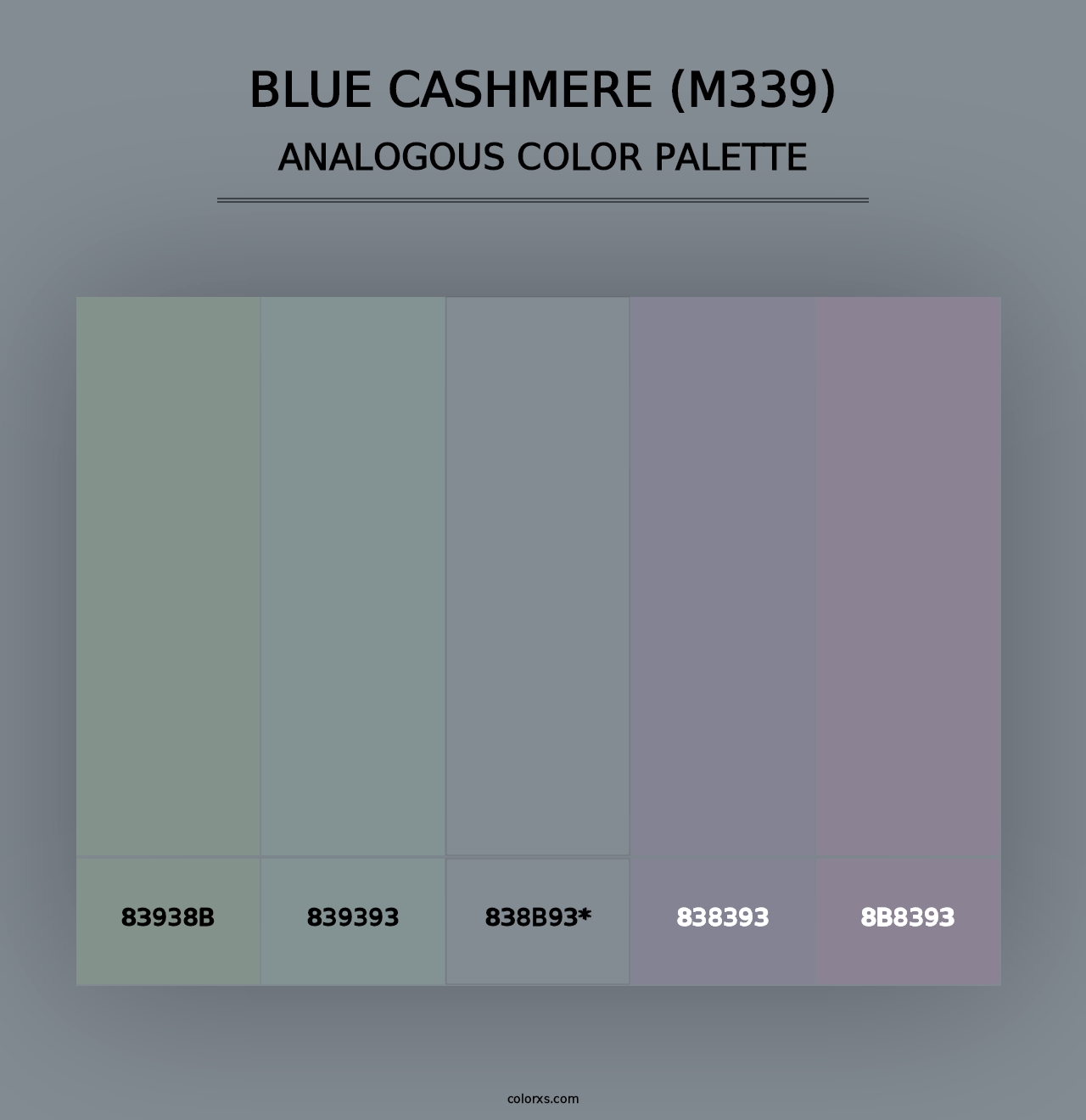 Blue Cashmere (M339) - Analogous Color Palette