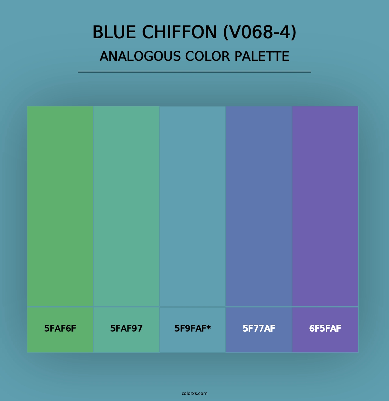 Blue Chiffon (V068-4) - Analogous Color Palette