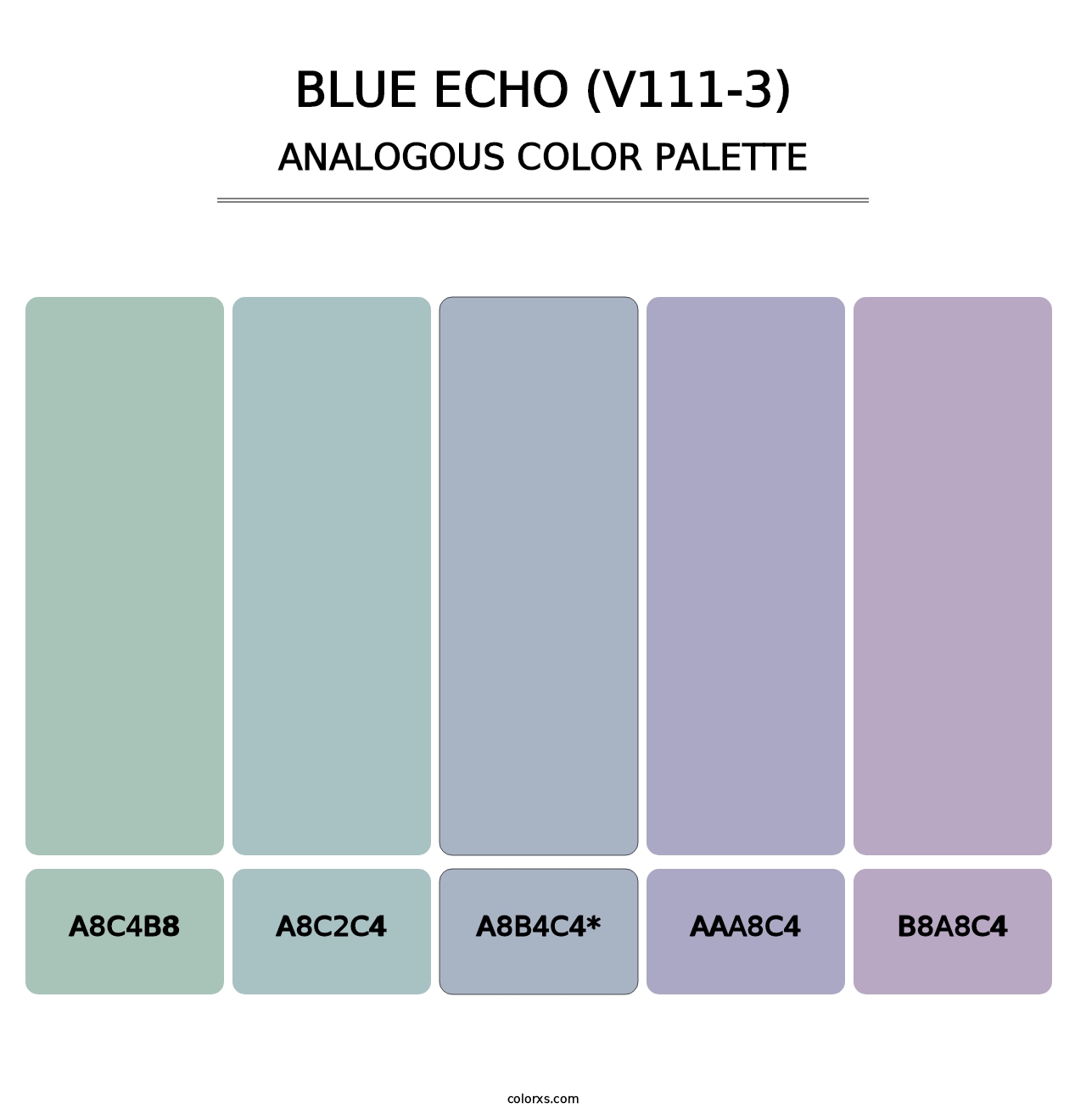 Blue Echo (V111-3) - Analogous Color Palette