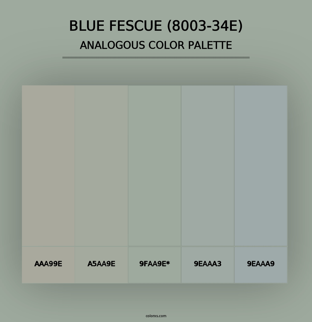 Blue Fescue (8003-34E) - Analogous Color Palette