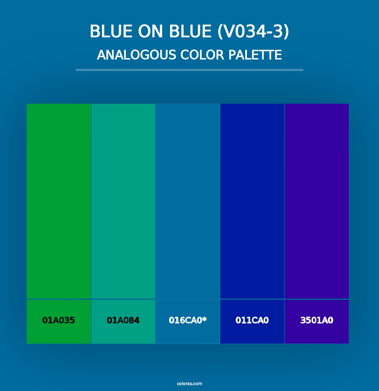 Blue on Blue (V034-3) - Analogous Color Palette