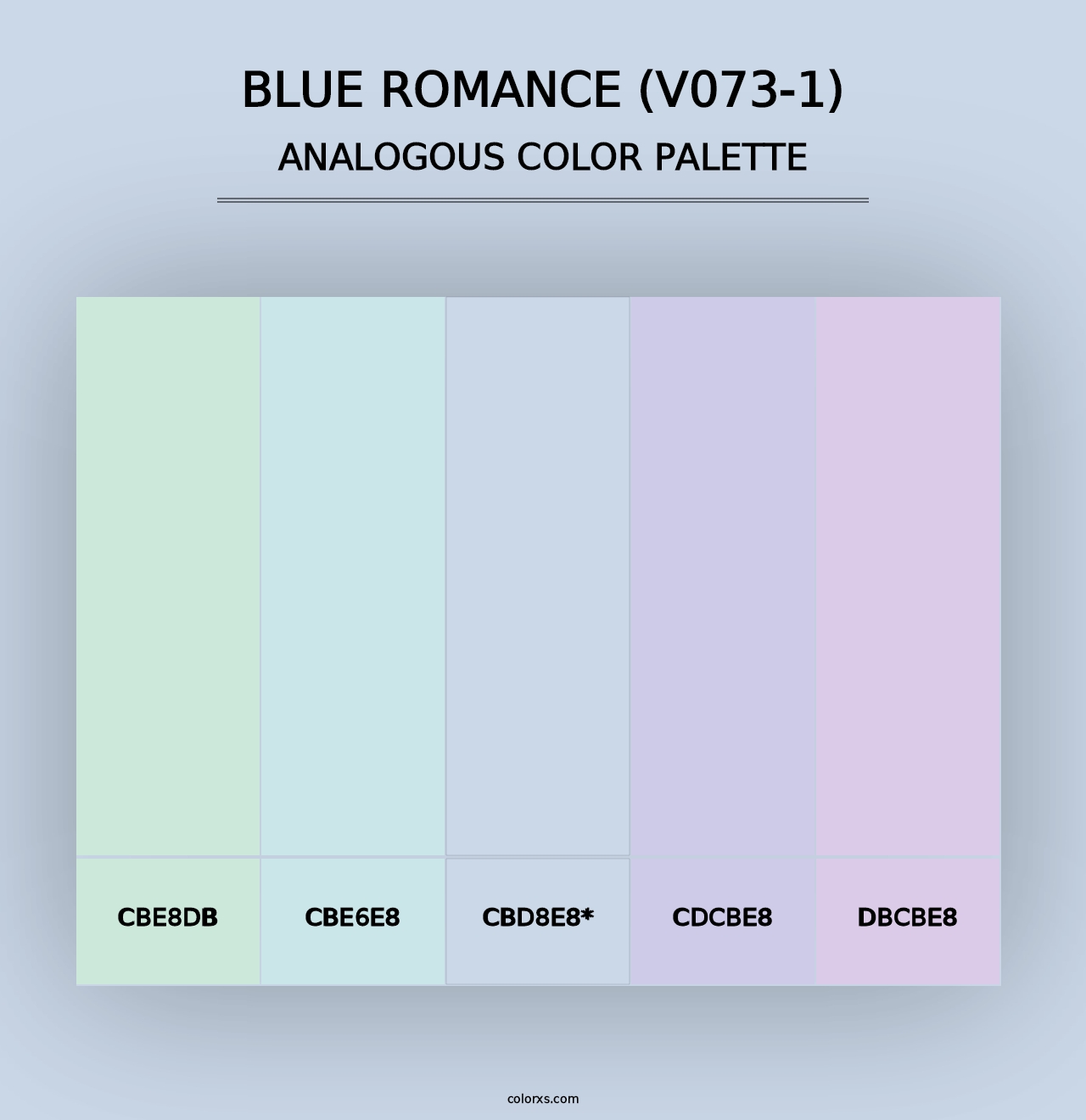 Blue Romance (V073-1) - Analogous Color Palette