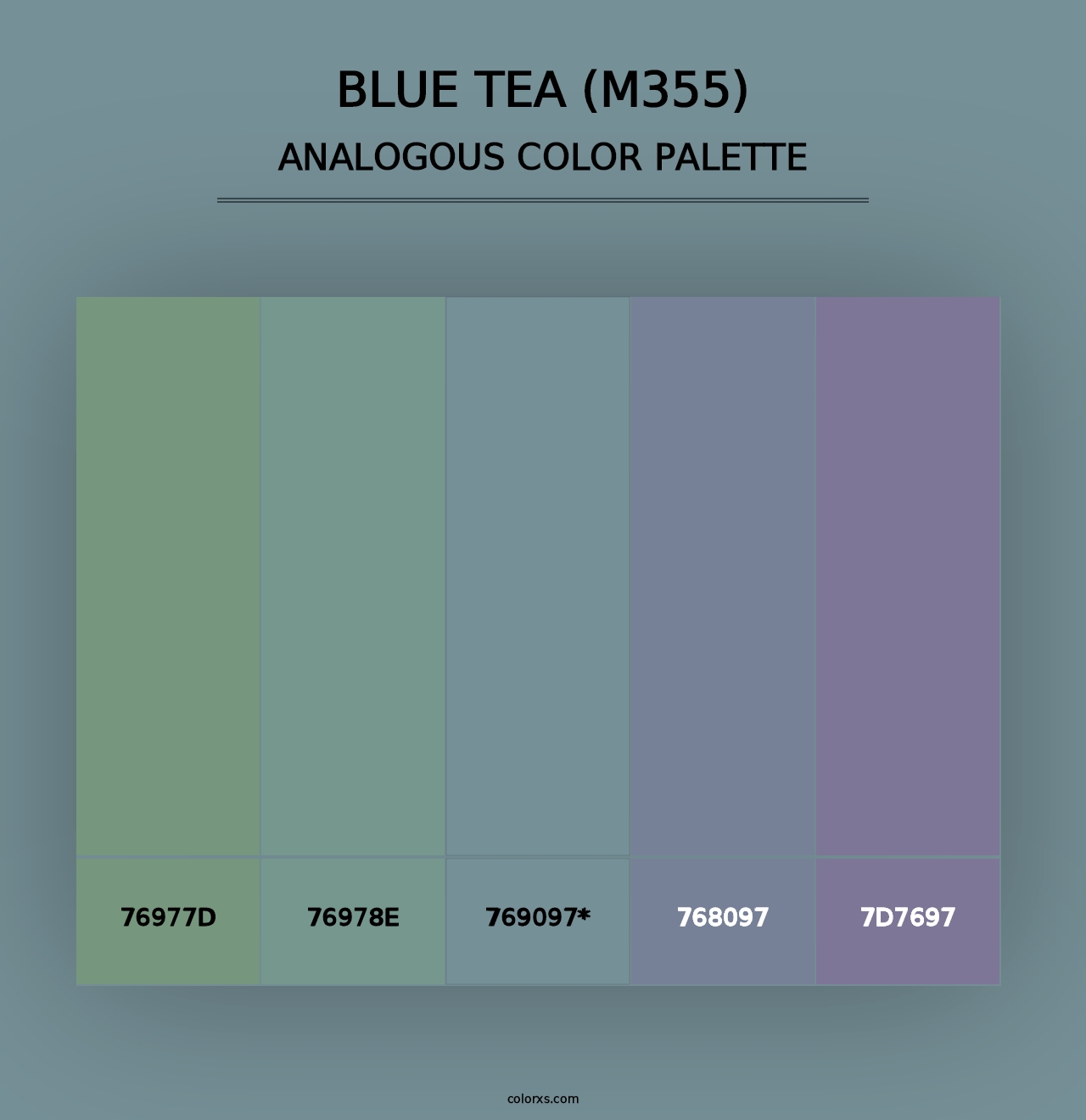 Blue Tea (M355) - Analogous Color Palette