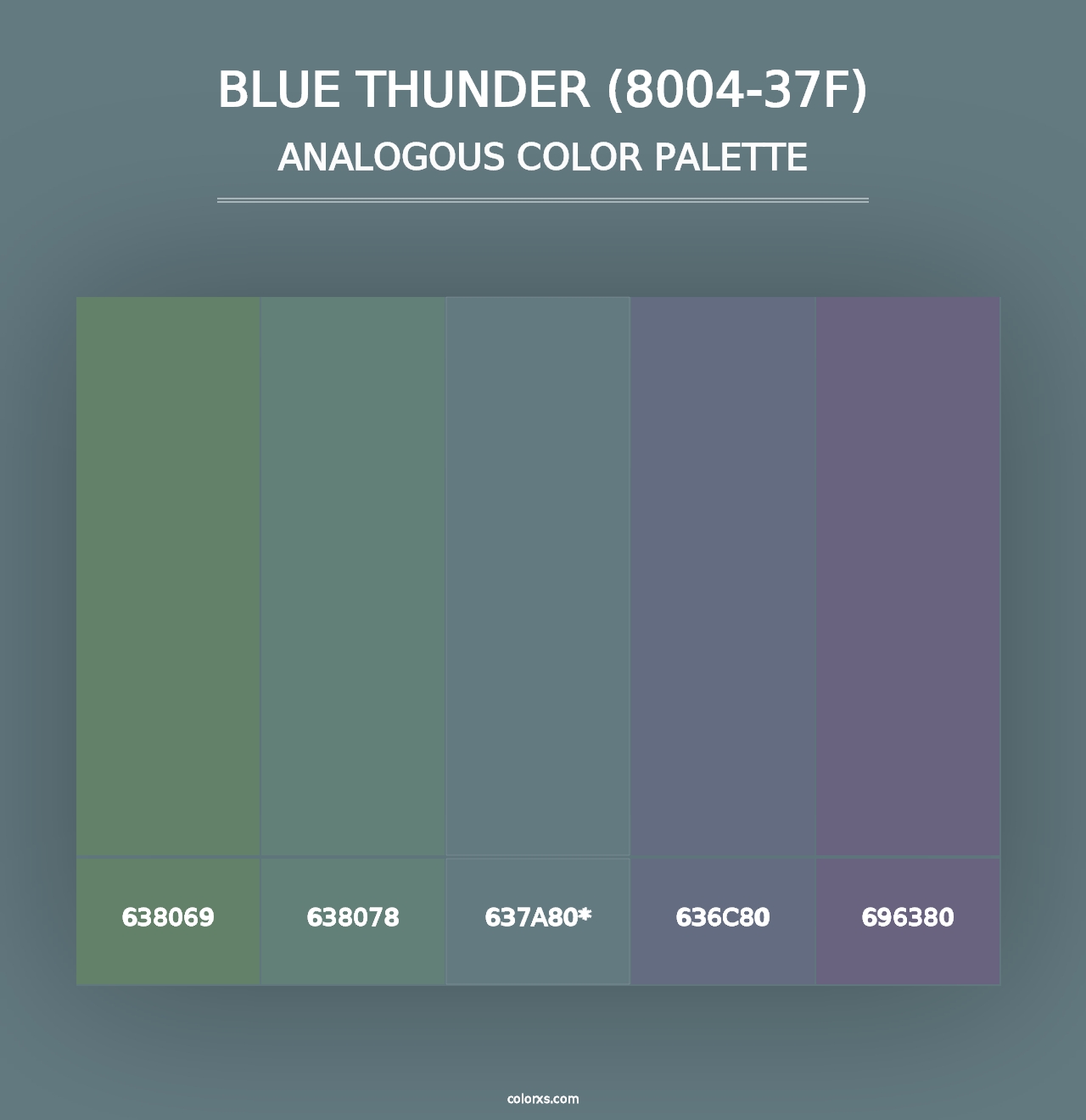 Blue Thunder (8004-37F) - Analogous Color Palette