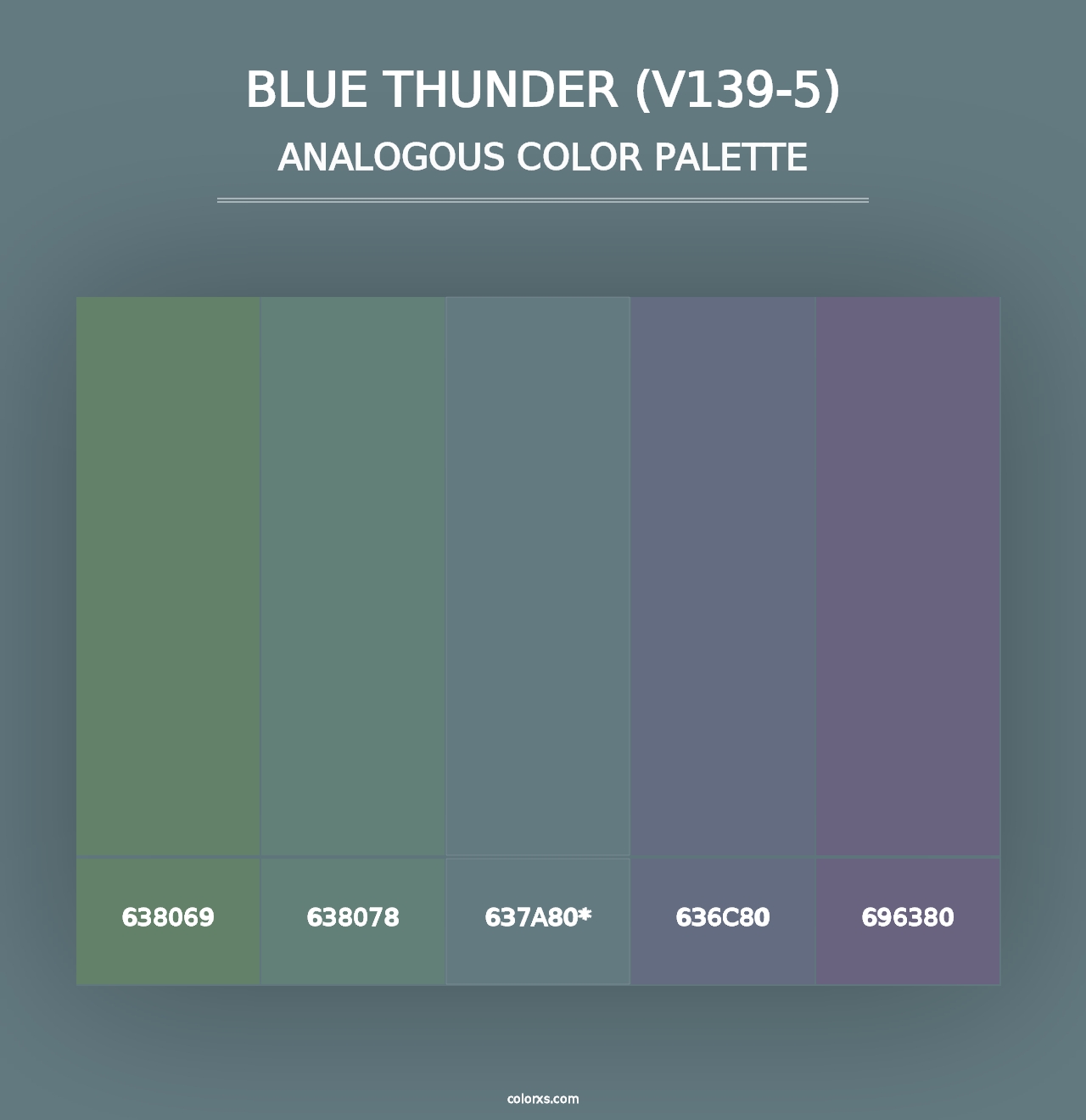 Blue Thunder (V139-5) - Analogous Color Palette