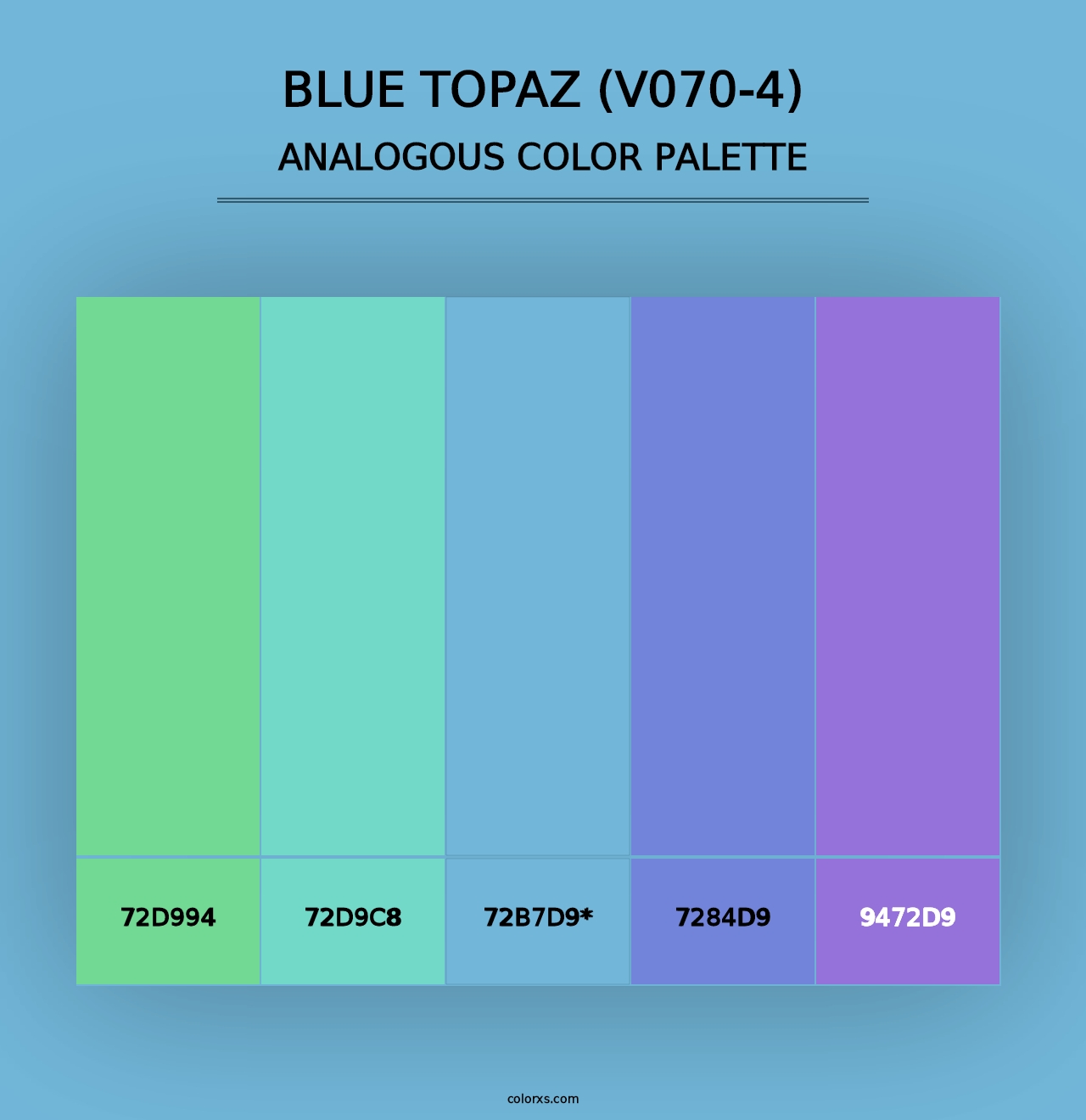 Blue Topaz (V070-4) - Analogous Color Palette