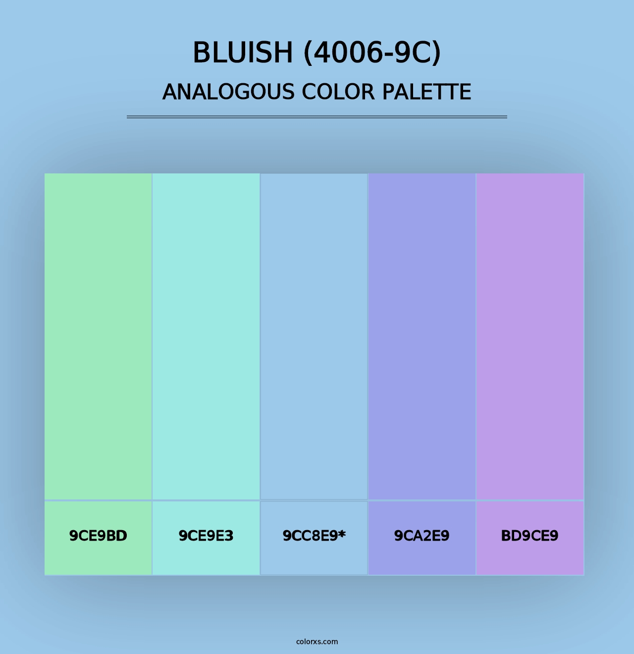 Bluish (4006-9C) - Analogous Color Palette