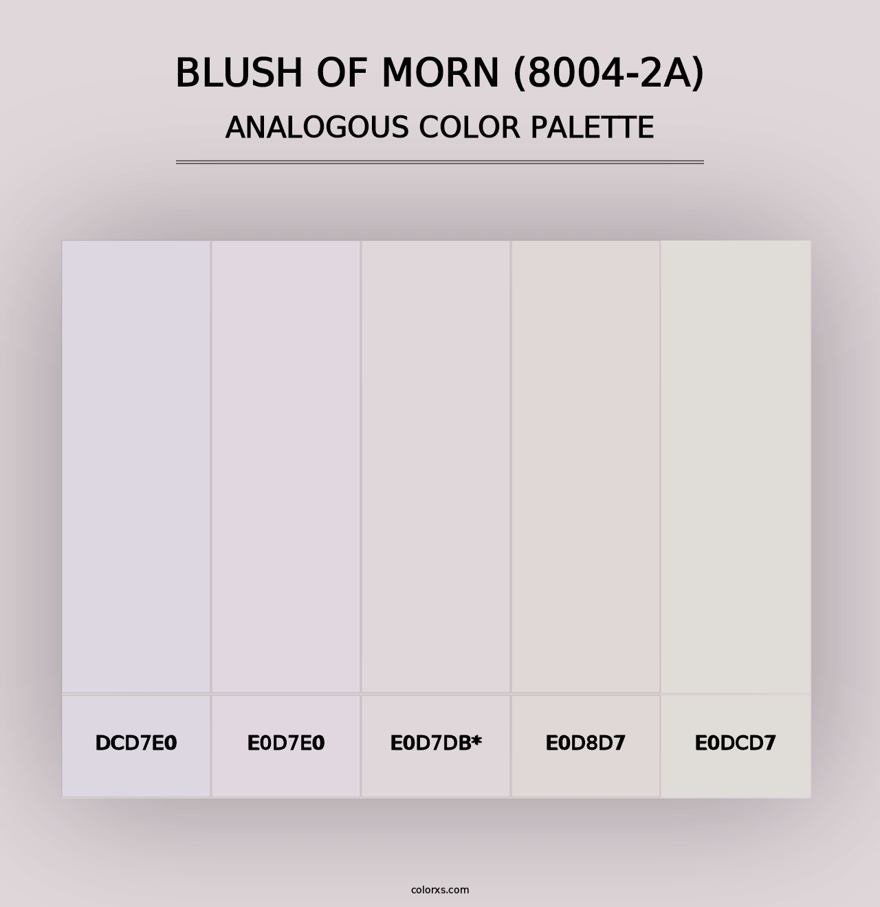 Blush of Morn (8004-2A) - Analogous Color Palette