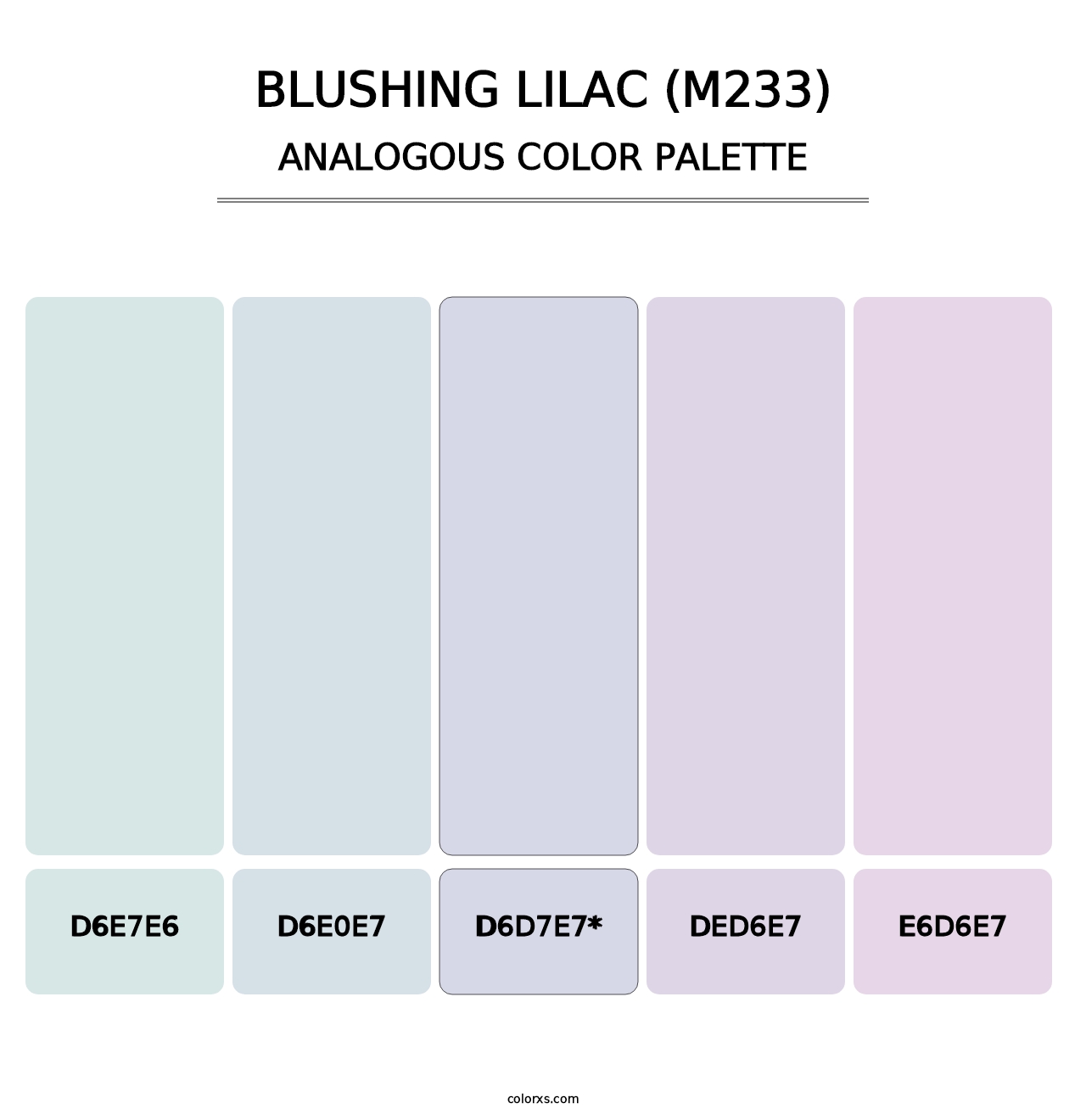 Blushing Lilac (M233) - Analogous Color Palette