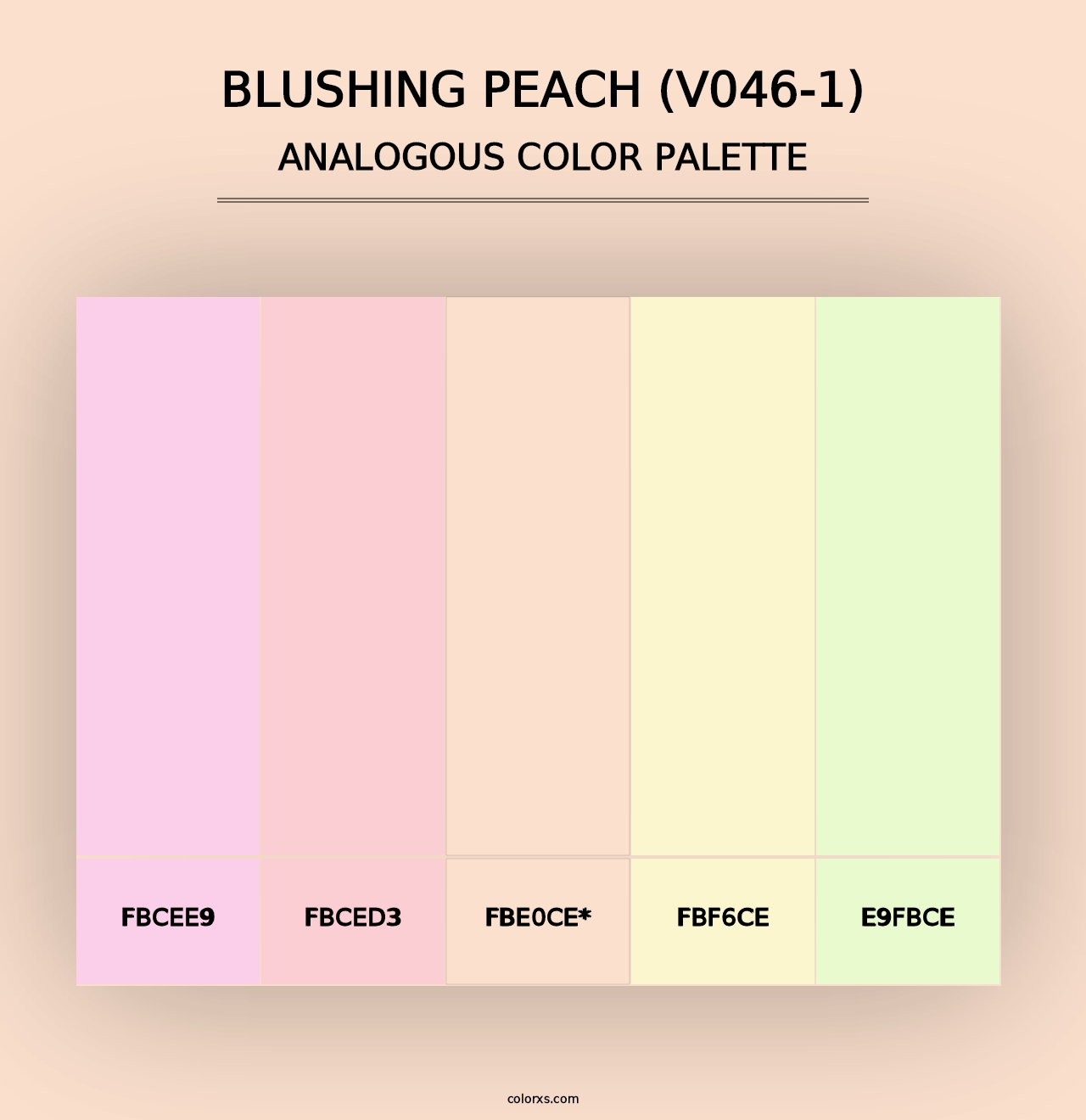 Blushing Peach (V046-1) - Analogous Color Palette