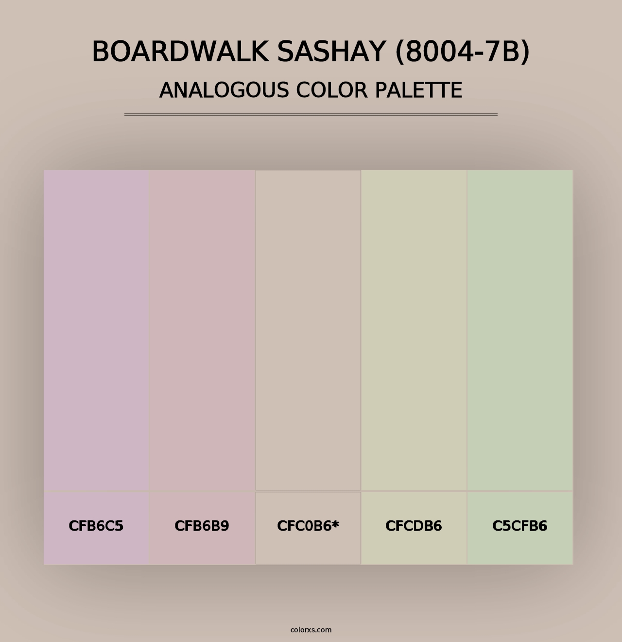 Boardwalk Sashay (8004-7B) - Analogous Color Palette