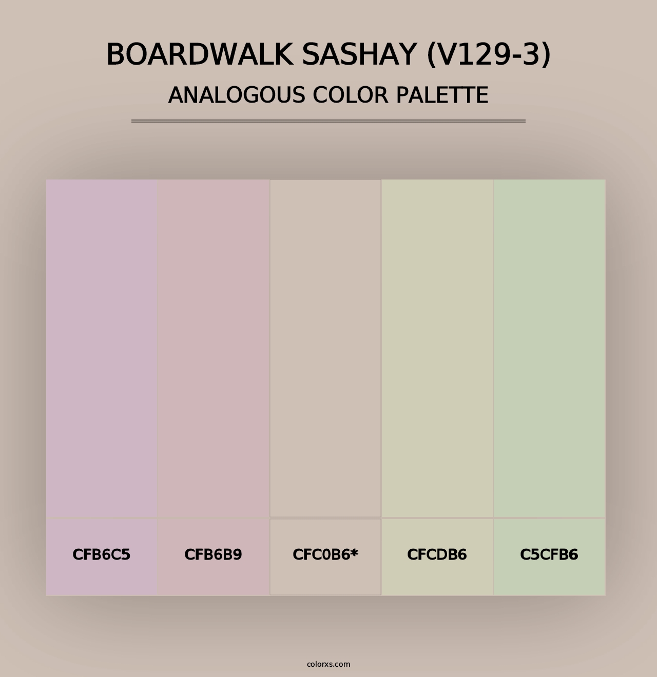 Boardwalk Sashay (V129-3) - Analogous Color Palette