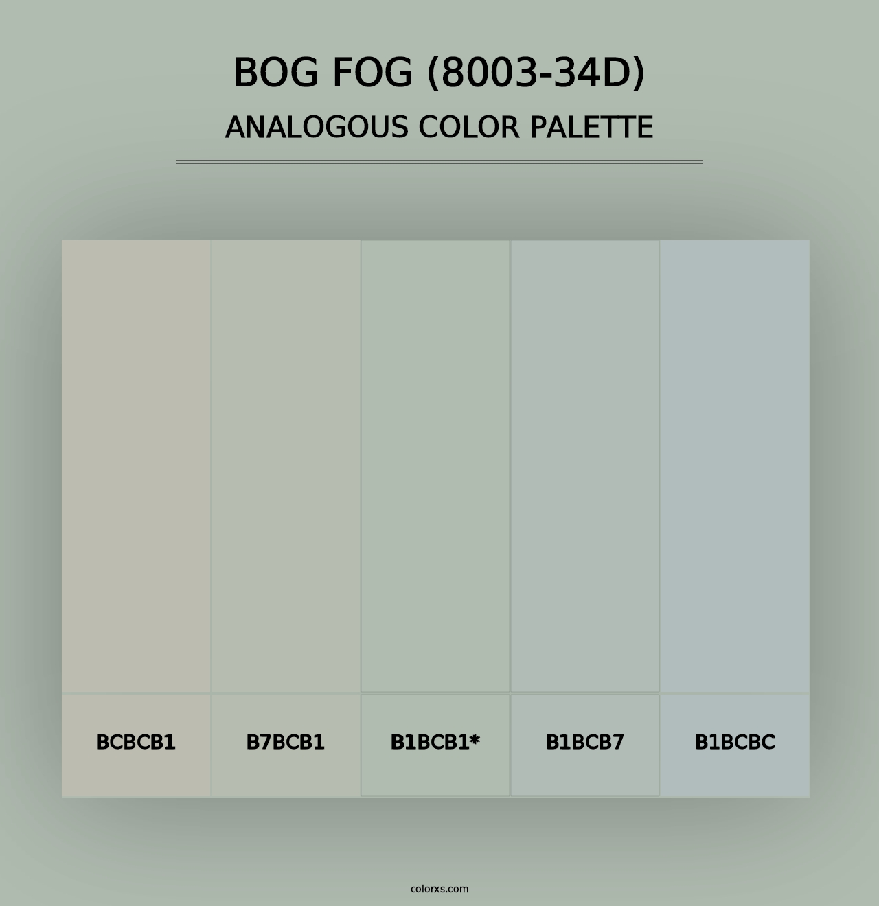 Bog Fog (8003-34D) - Analogous Color Palette