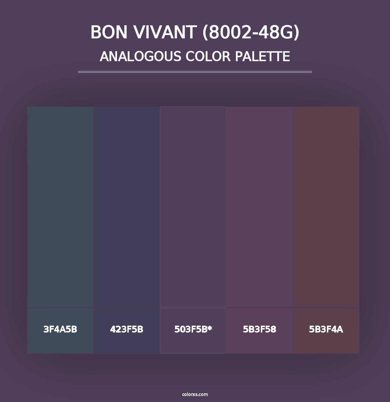 Bon Vivant (8002-48G) - Analogous Color Palette