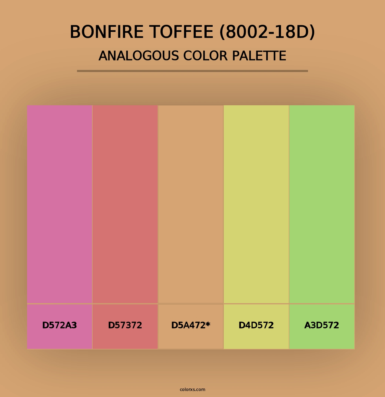 Bonfire Toffee (8002-18D) - Analogous Color Palette