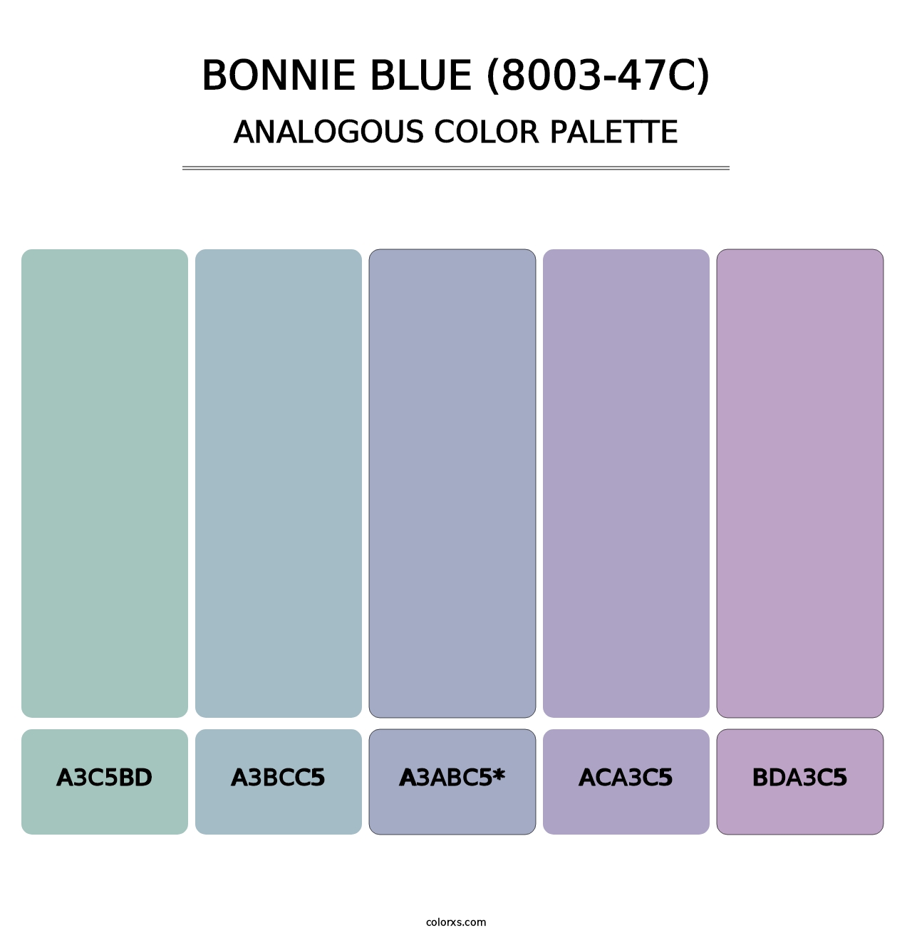 Bonnie Blue (8003-47C) - Analogous Color Palette