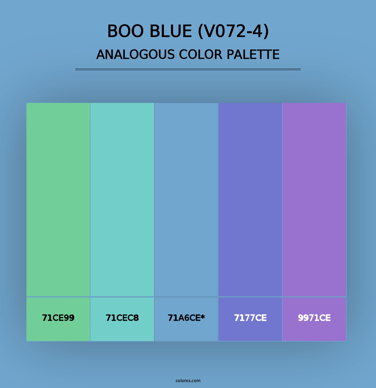 Boo Blue (V072-4) - Analogous Color Palette